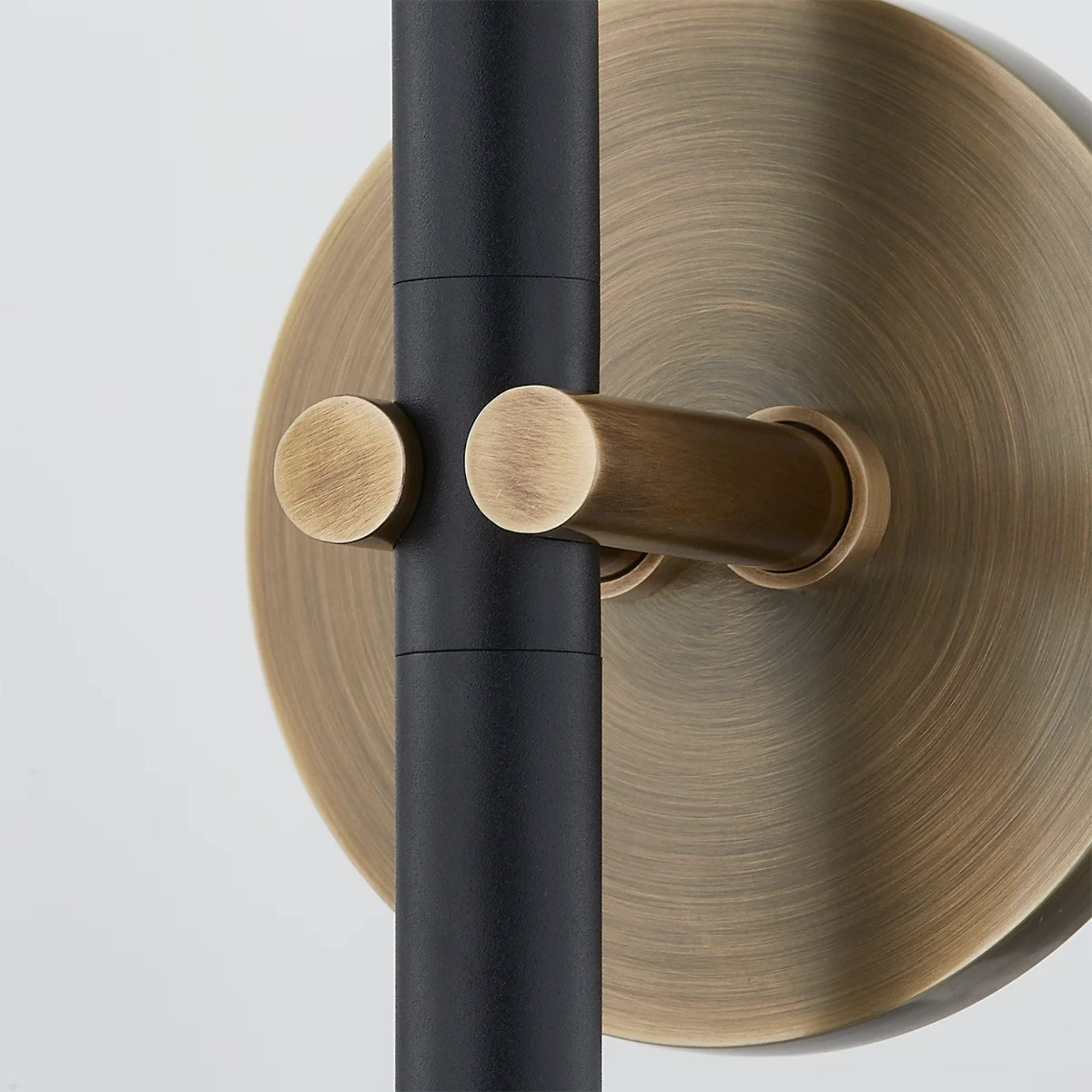 Belvedere 19" Wall Sconce, Patina Brass/Textured Black Finish