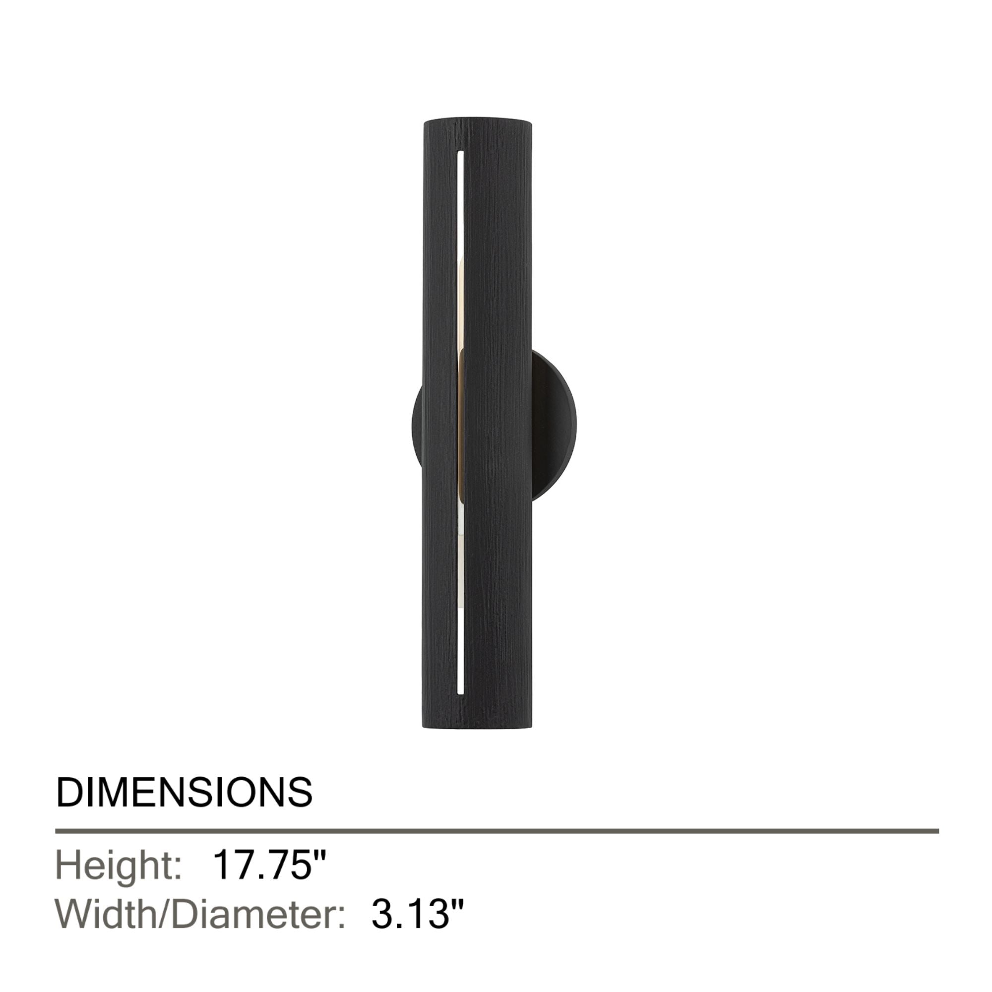 Troy Lighting - Brandon 18" 2-Light Wall Sconce, Textured Black Finish | Bees Lighting