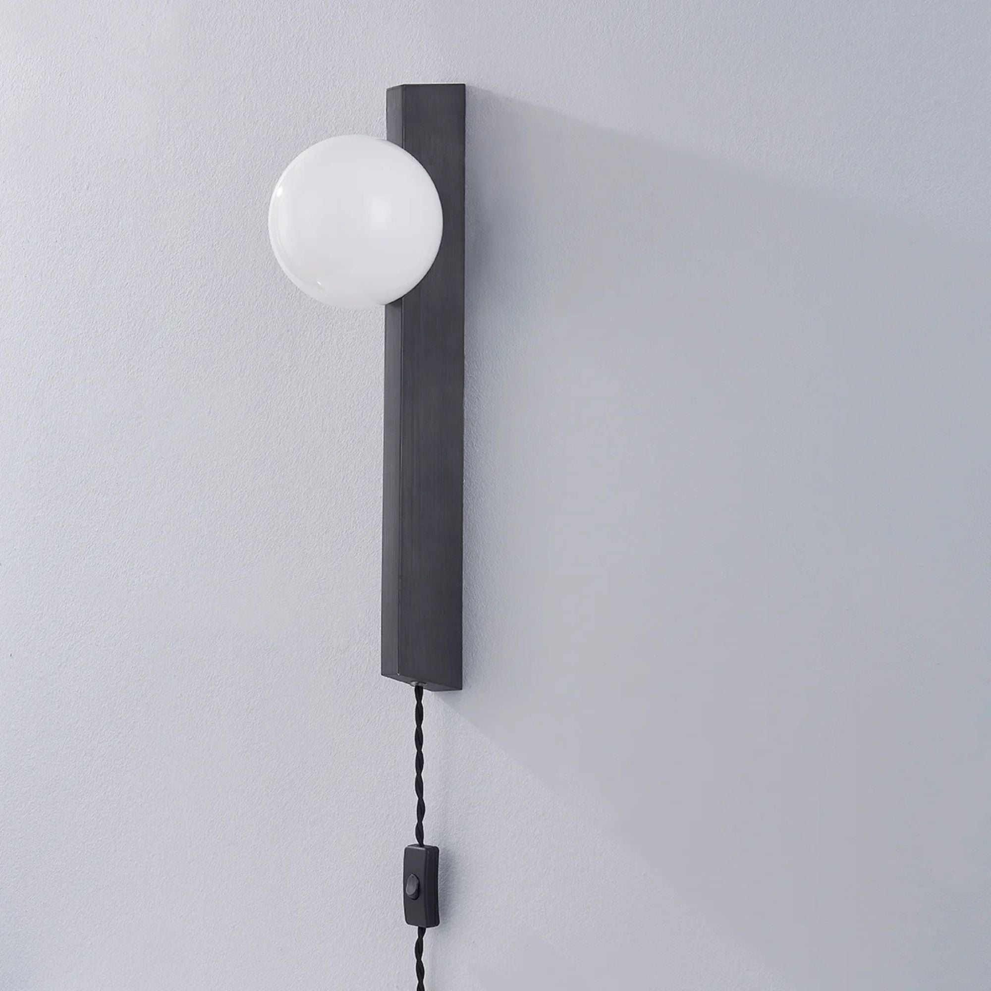 Brisbane 19" Plug-in Sconce, Graphite Finish
