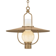Troy Cahill Pendant Light, Patina Brass with Opal Seeded Glass