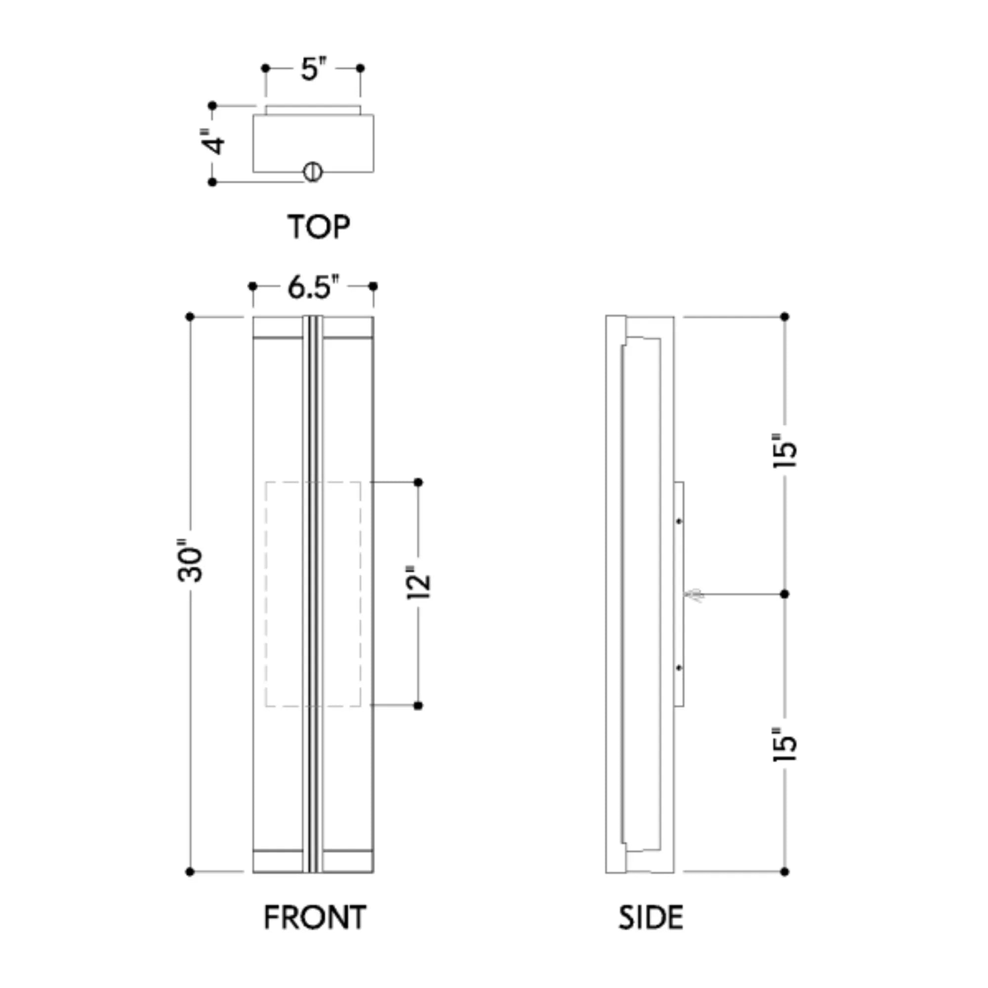 Calla 30" LED Outdoor Wall Sconce, Texture Black Finish