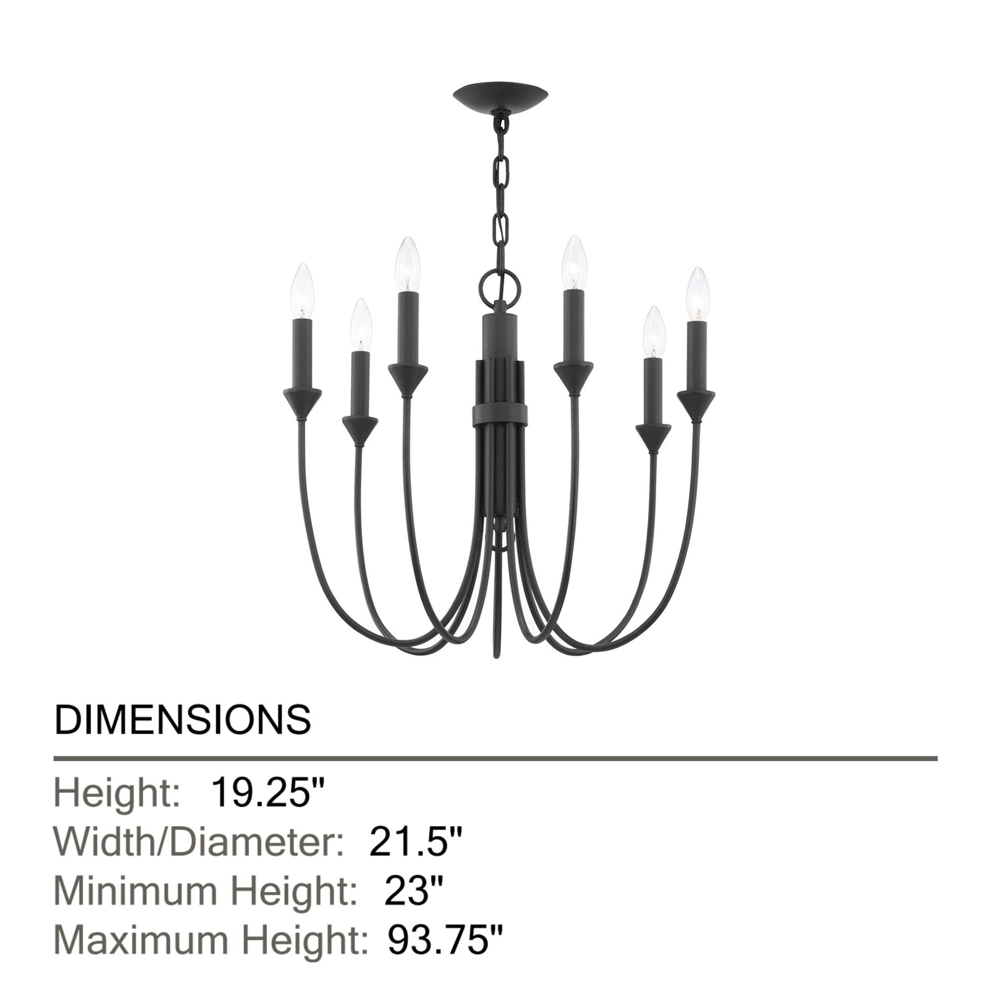 Troy Lighting - Cate 22" 7-Light Chandelier, Forged Iron Finish | Bees Lighting