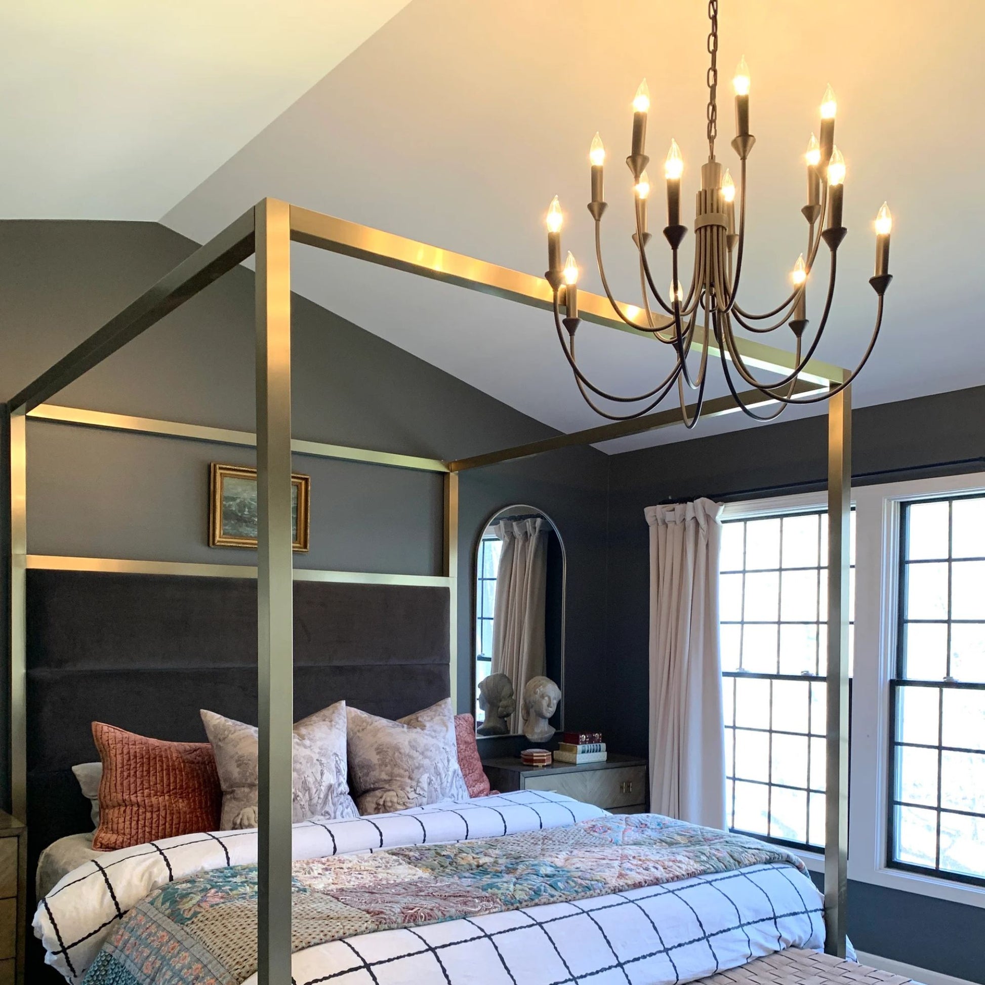 Troy Lighting - Cate 30" 14-Light Chandelier, Forged Iron Finish | Bees Lighting