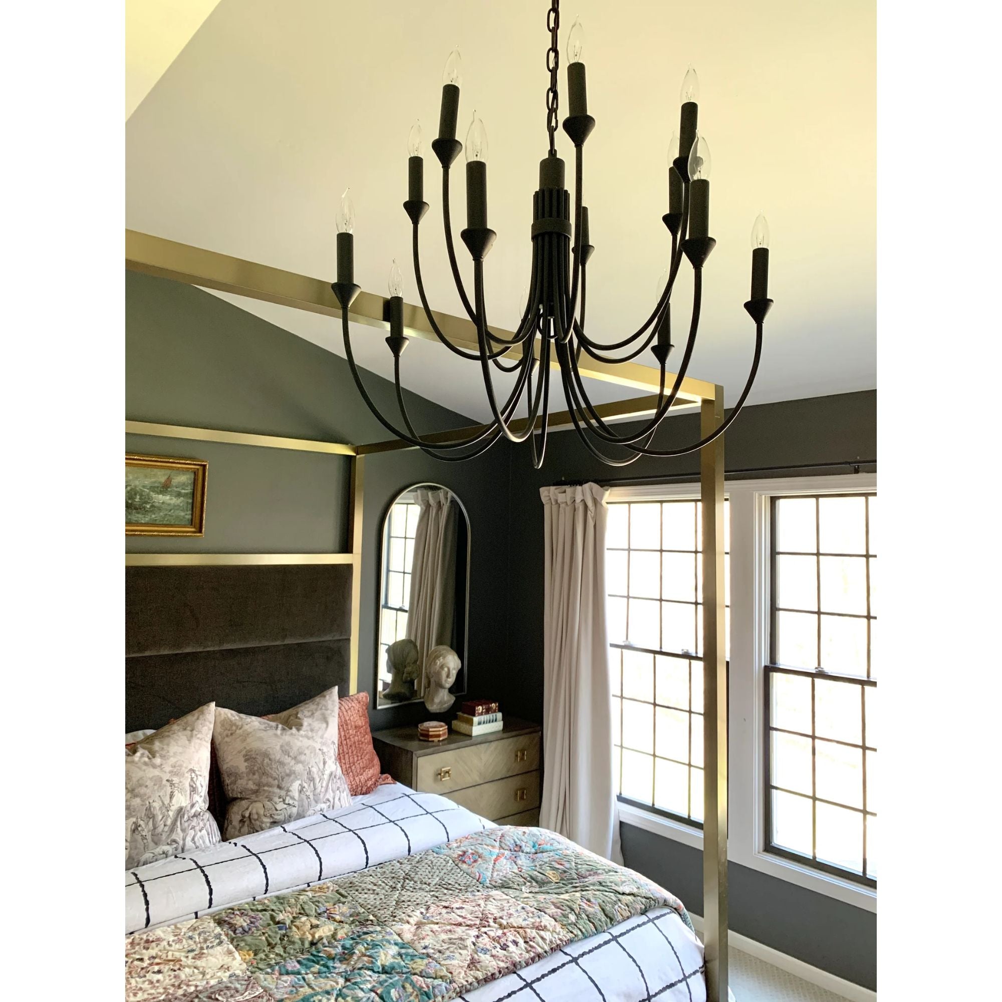 Troy Lighting - Cate 30" 14-Light Chandelier, Forged Iron Finish | Bees Lighting