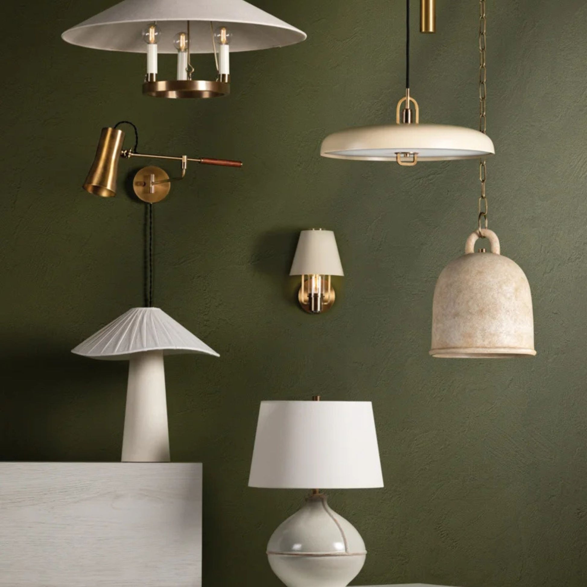 Troy Lighting - Chanterelle 19" Table Lamp, Patina Brass Finish | Bees Lighting