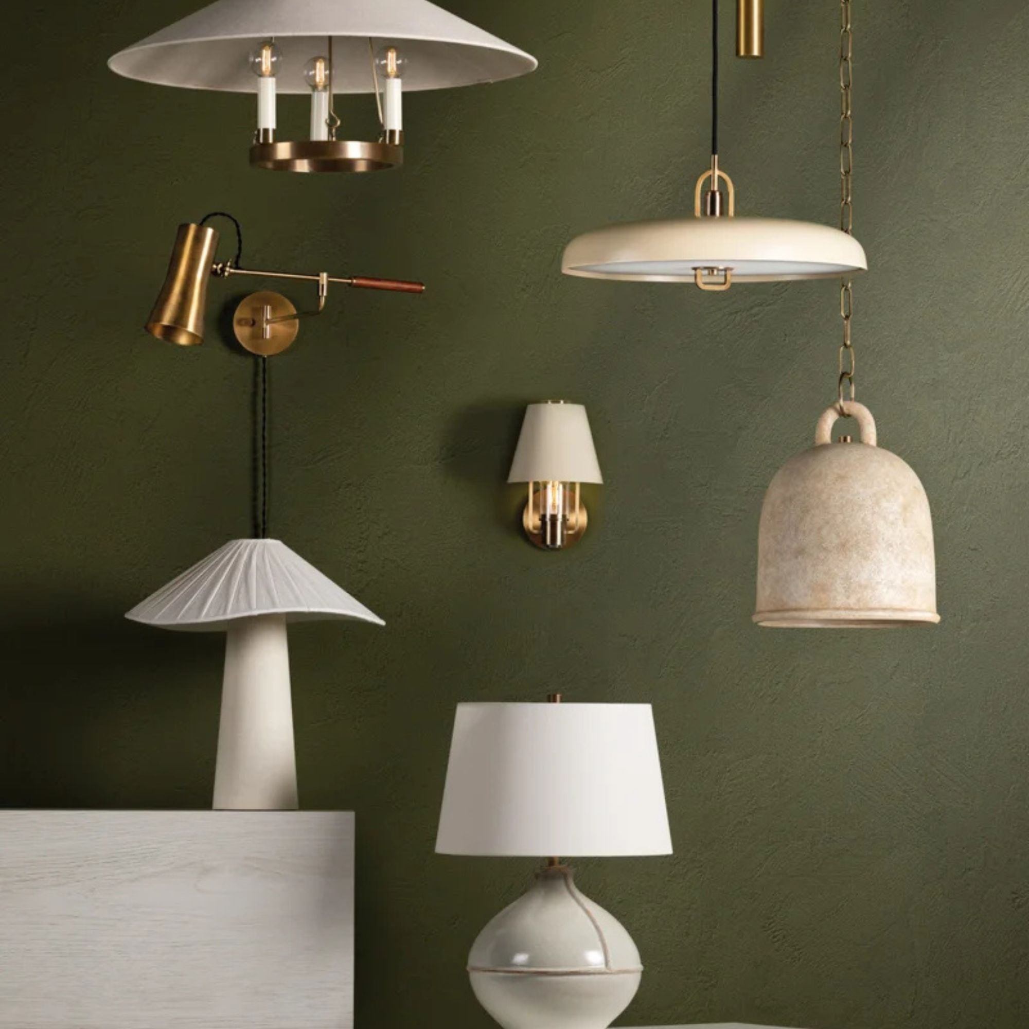 Troy Lighting - Chanterelle 19" Table Lamp, Patina Brass Finish | Bees Lighting