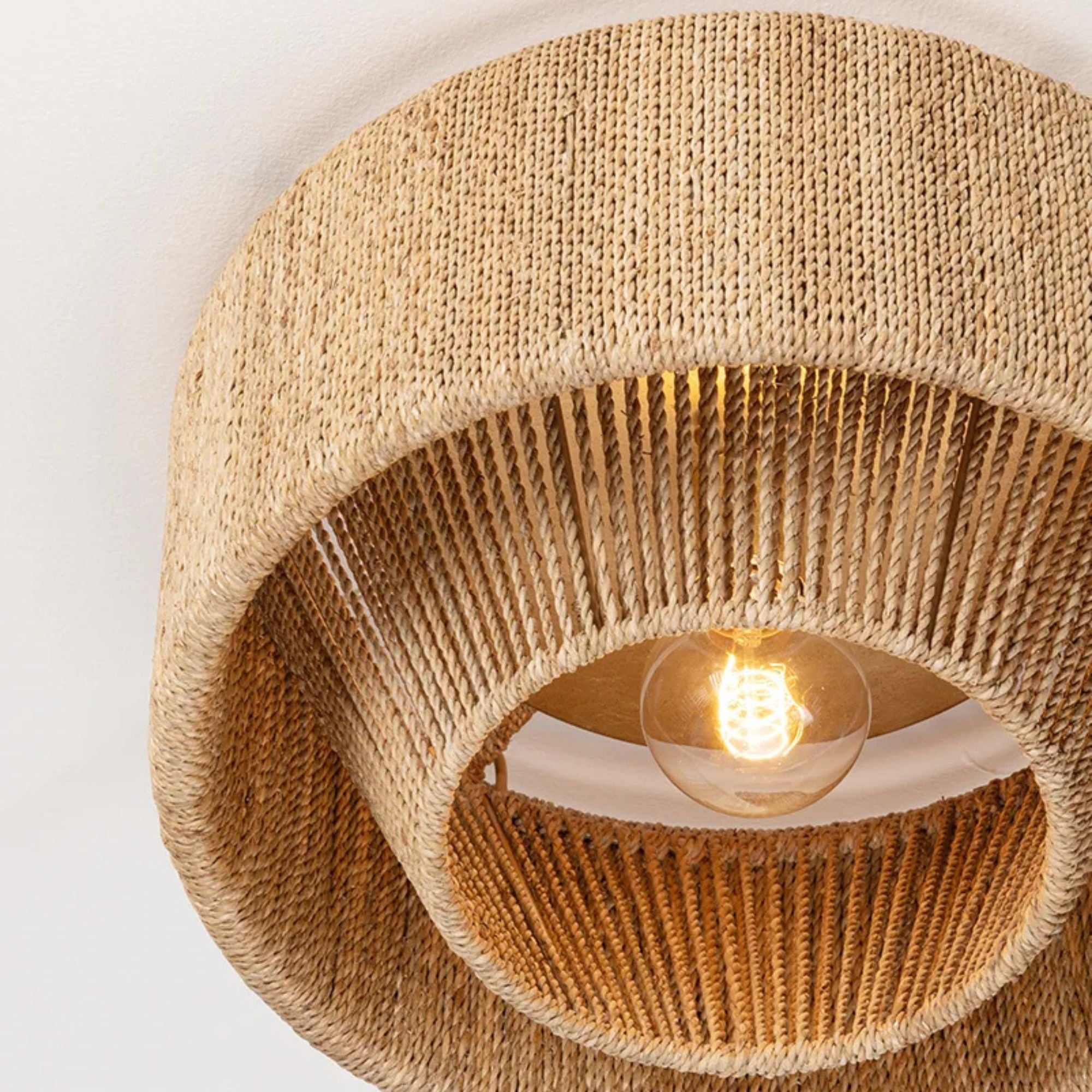 Coe 16" Flush Mount, Vintage Gold Leaf Finish