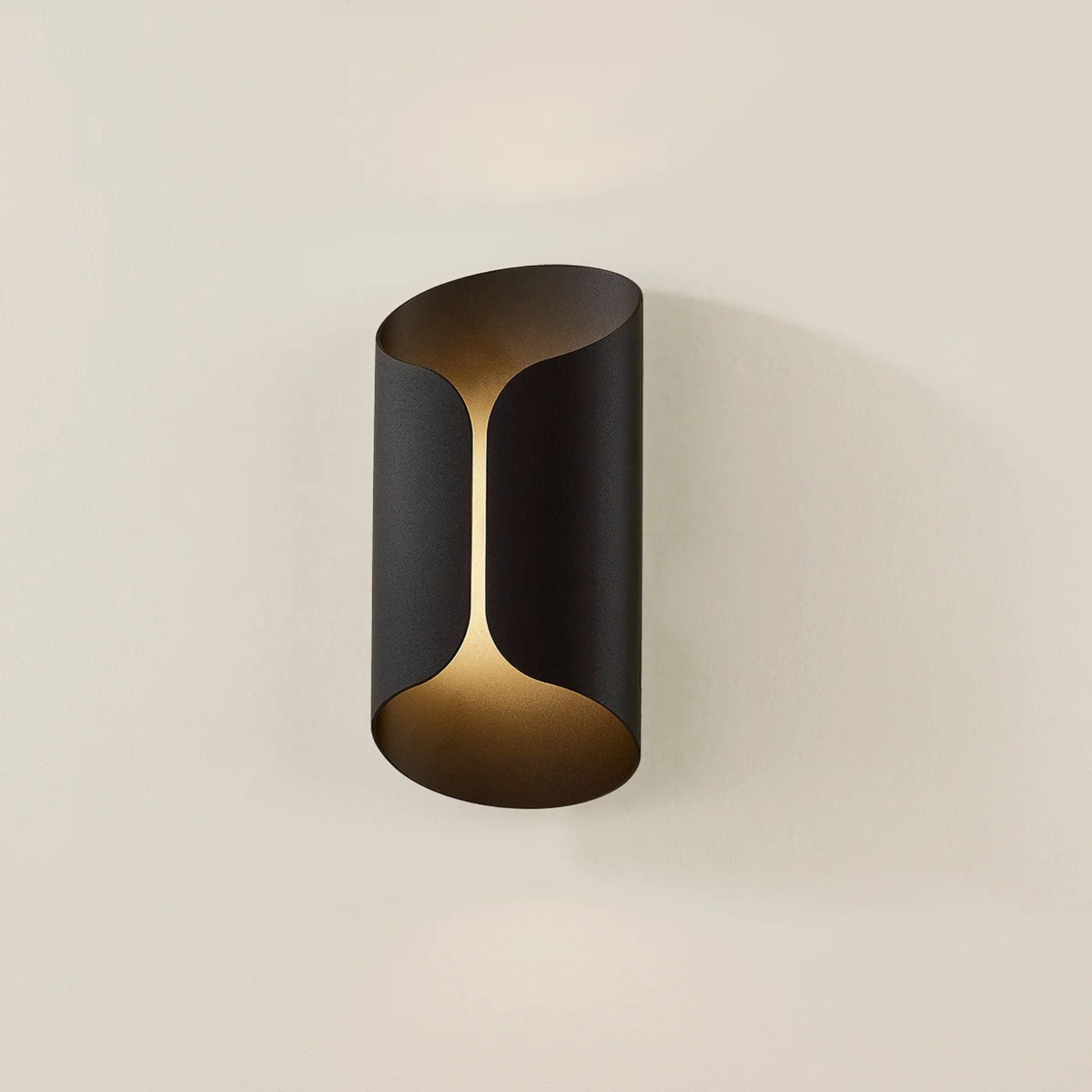 Cole 13" LED Outdoor Wall Sconce, Textured Black Finish