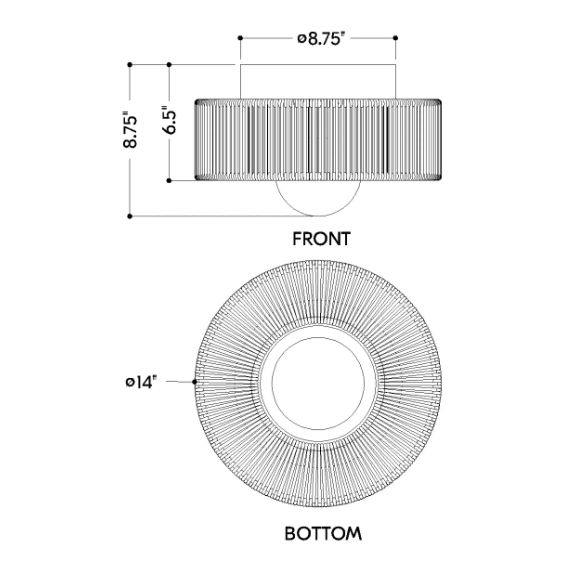 Troy Lighting - Coleman 14" Flush Mount, Bronze Leaf Finish | Bees Lighting