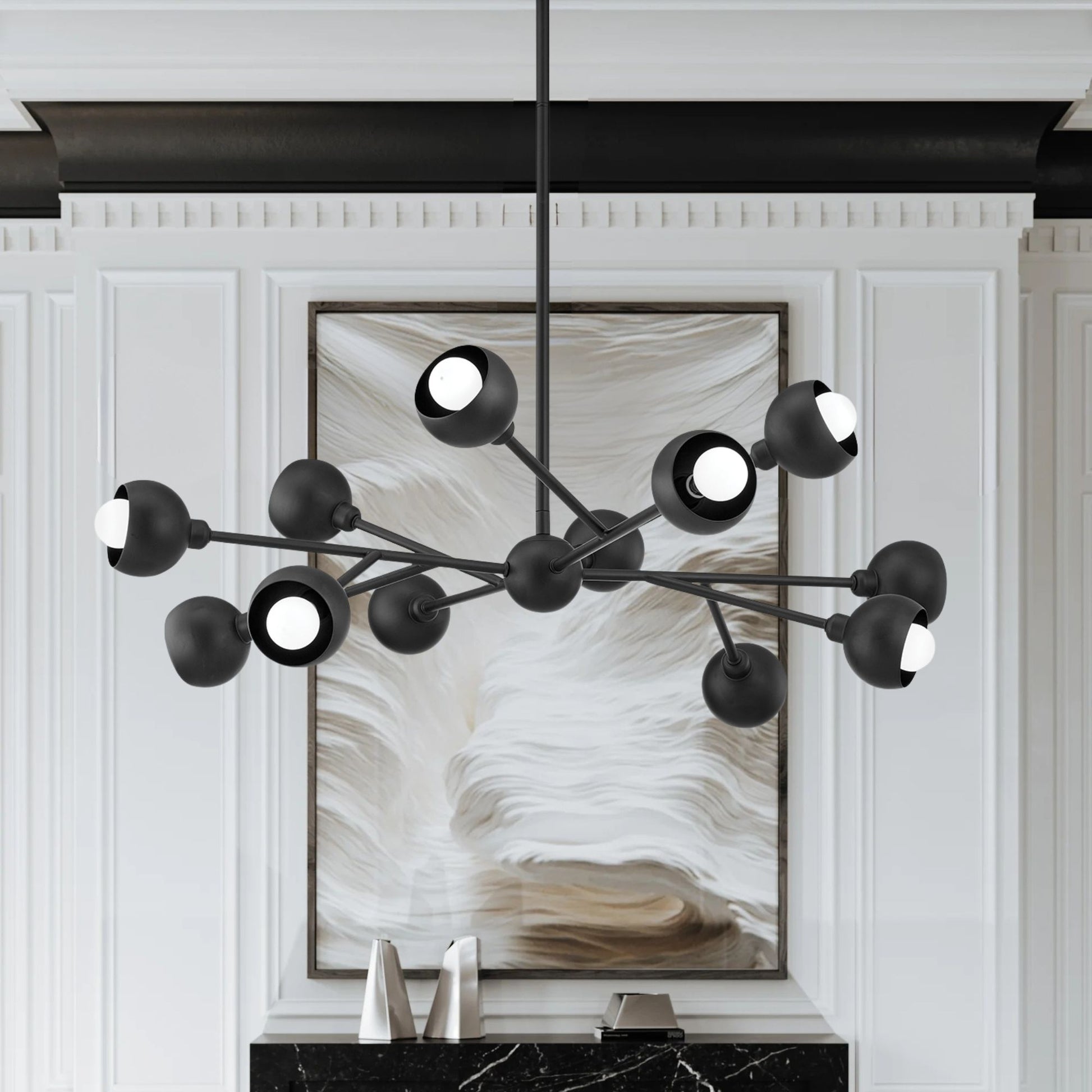 Troy Lighting - Colt 12 Lights Chandelier Black finish | Bees Lighting
