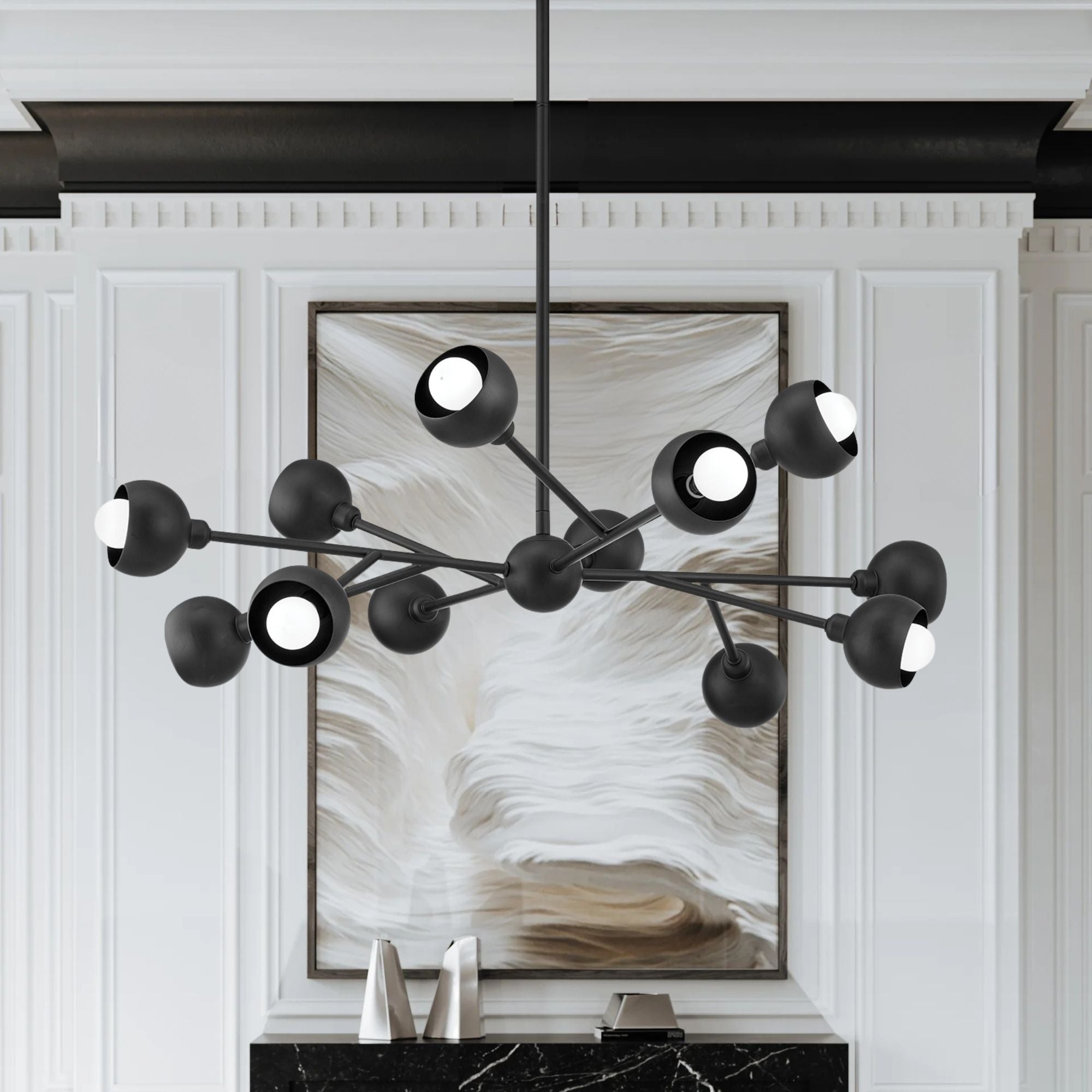 Troy Lighting - Colt 12 Lights Chandelier Black finish | Bees Lighting