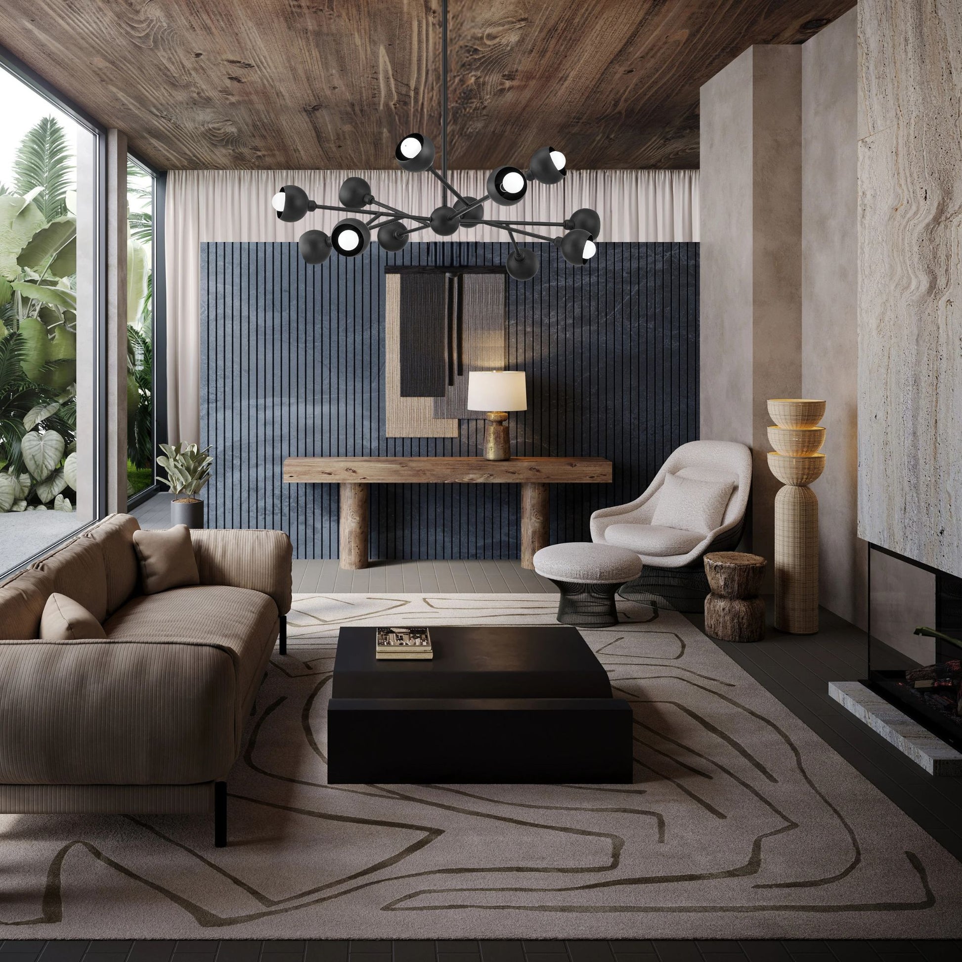 Troy Lighting - Colt 12 Lights Chandelier Black finish | Bees Lighting