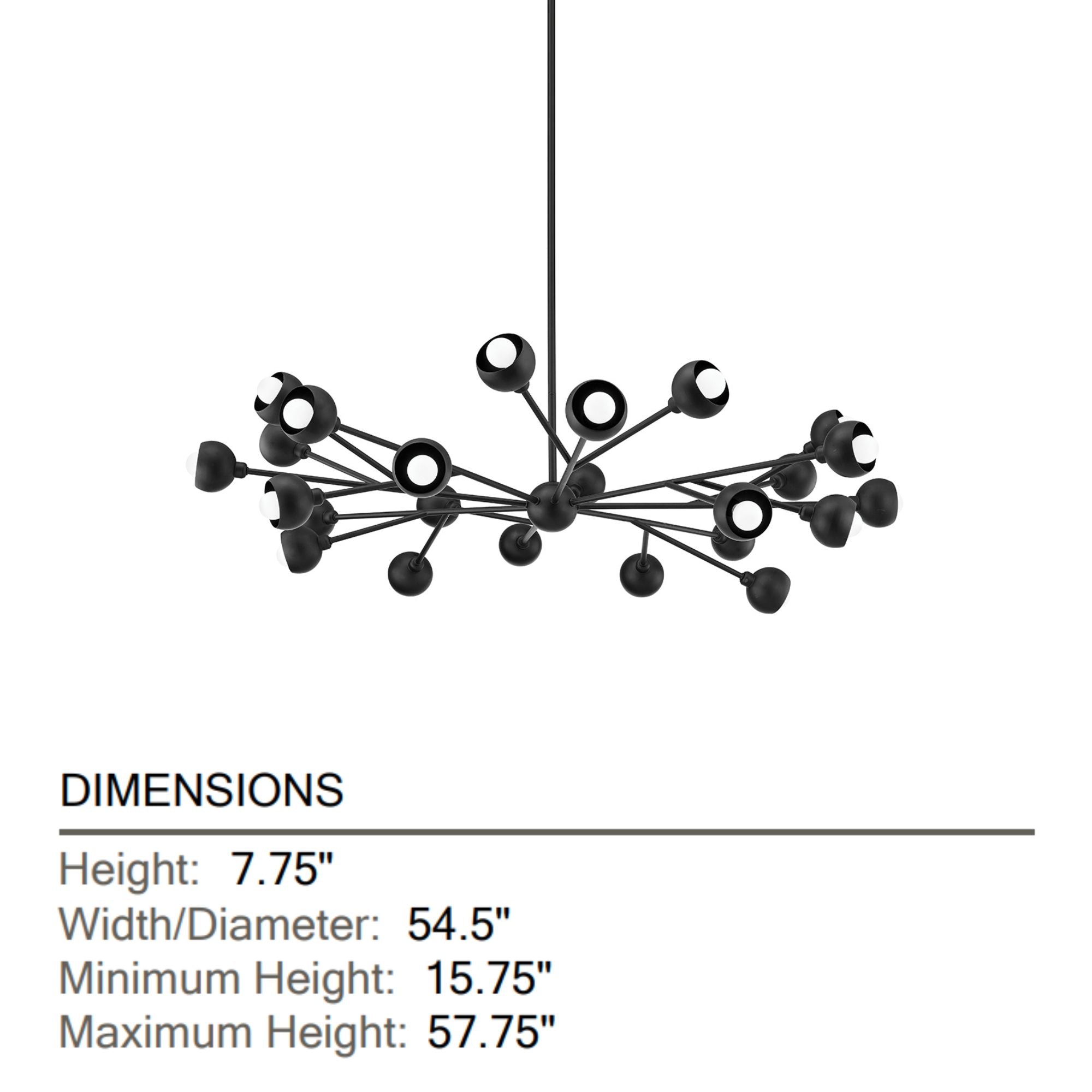 Troy Lighting - Colt 24 Lights Chandelier Black finish | Bees Lighting