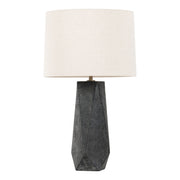 Coronado 29" Table Lamp, Patina Brass/Ceramic Ash Black Finish