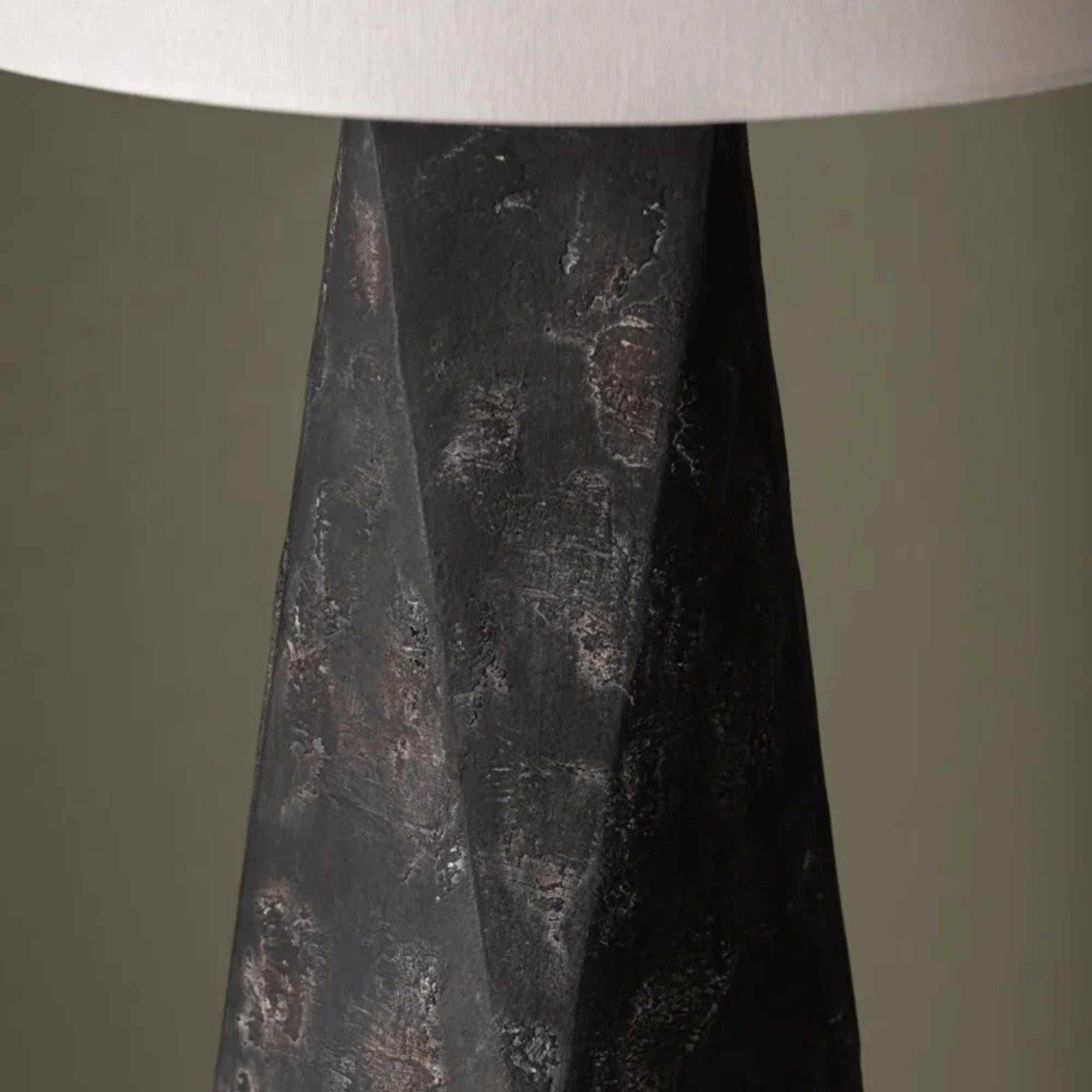 Coronado 29" Table Lamp, Patina Brass/Ceramic Ash Black Finish