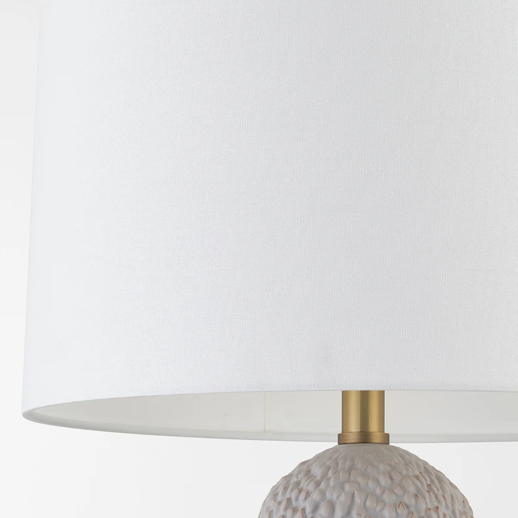 Troy Lighting - Crater 26" Table Lamp, Patina Brass/Ceramic Satin White Gold Finish | Bees Lighting