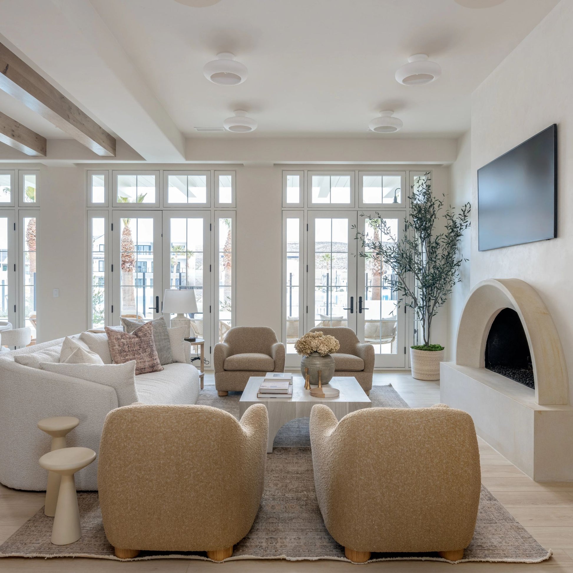 Troy Lighting - Dallas 24" Table Lamp, Patina Brass/Ceramic Artifact White Finish | Bees Lighting