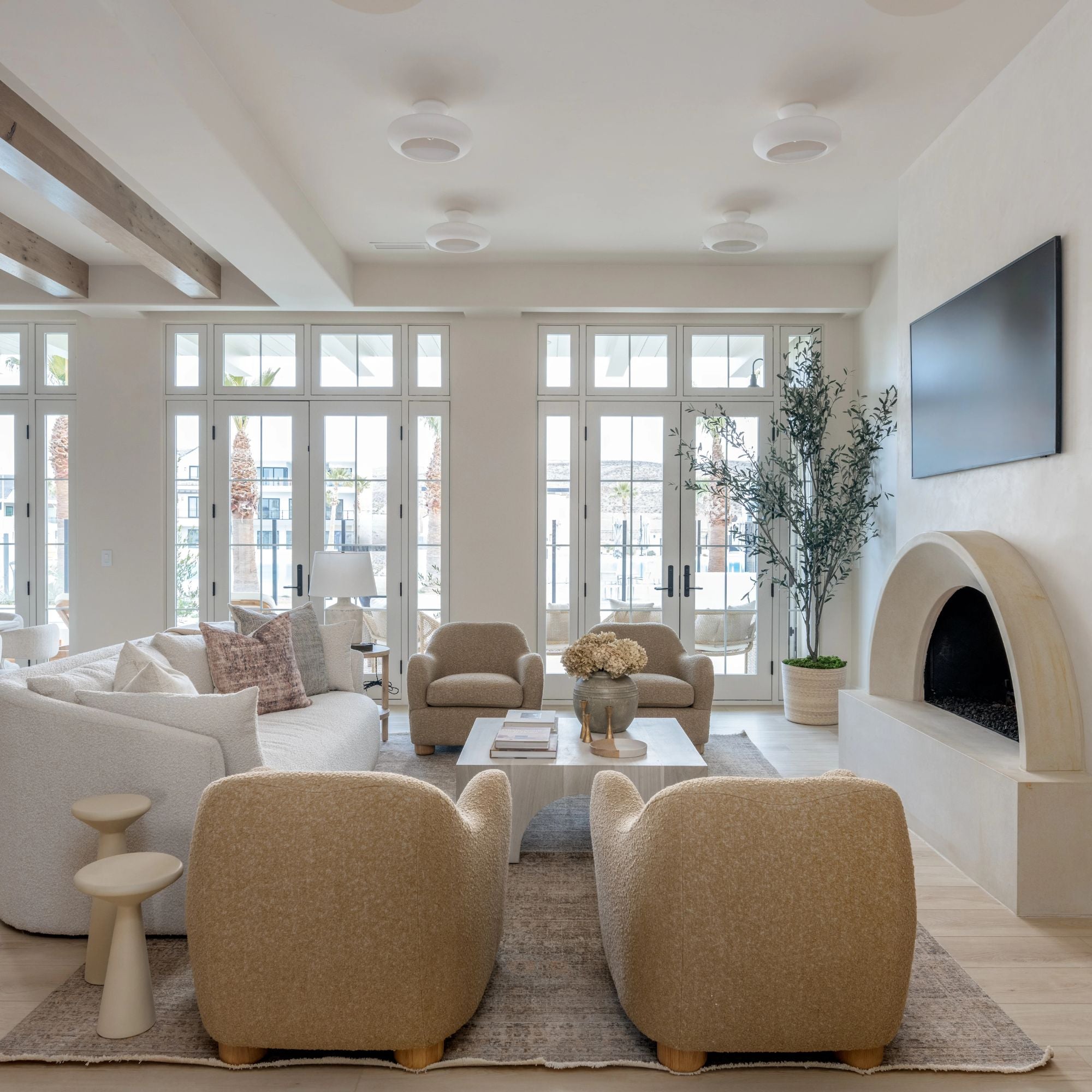 Troy Lighting - Dallas 24" Table Lamp, Patina Brass/Ceramic Artifact White Finish | Bees Lighting