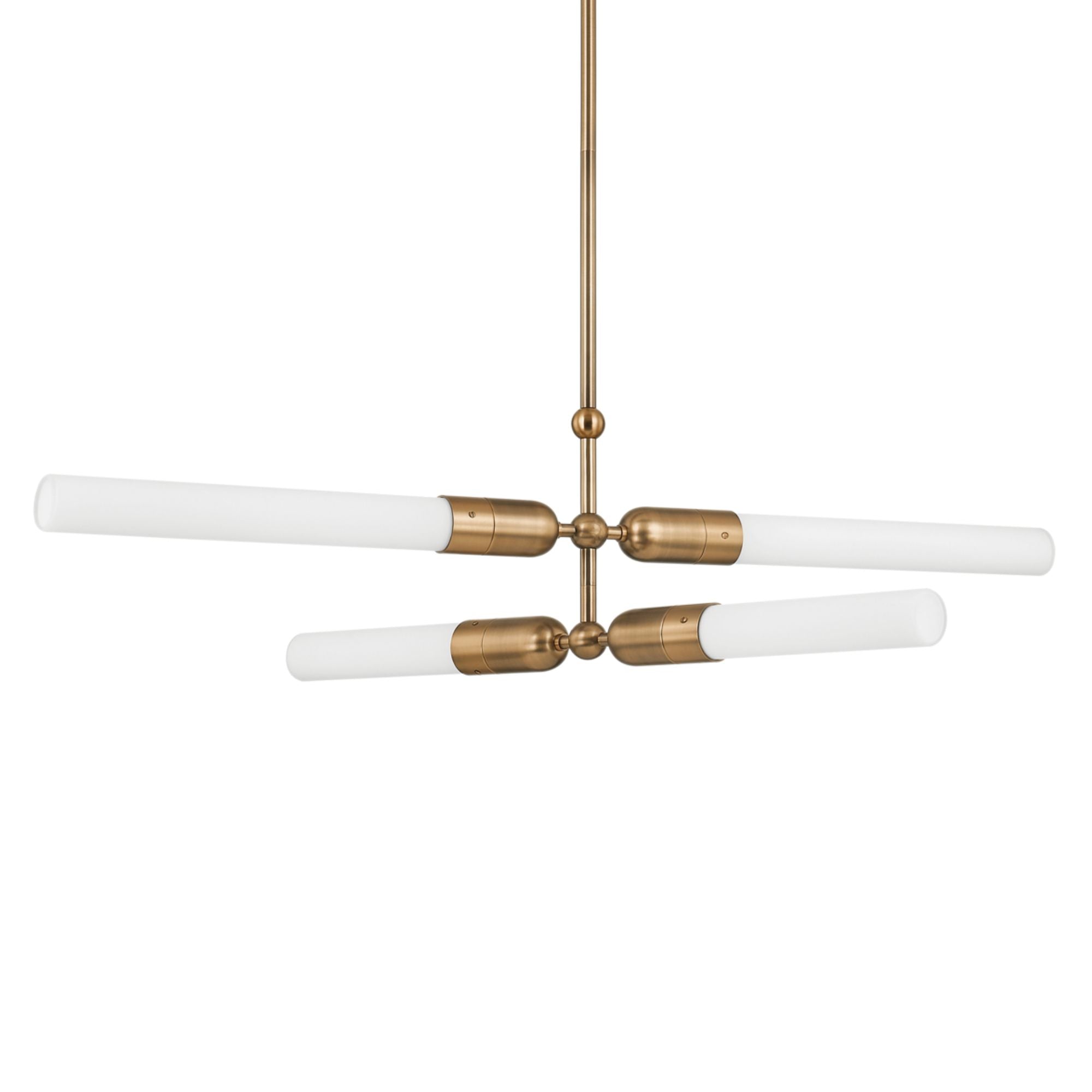 Darby 50" 4-Light Chandelier, Patina Brass Finish