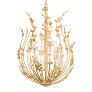Delmore 27" 6-Light Chandelier, Vintage Gold Leaf Finish