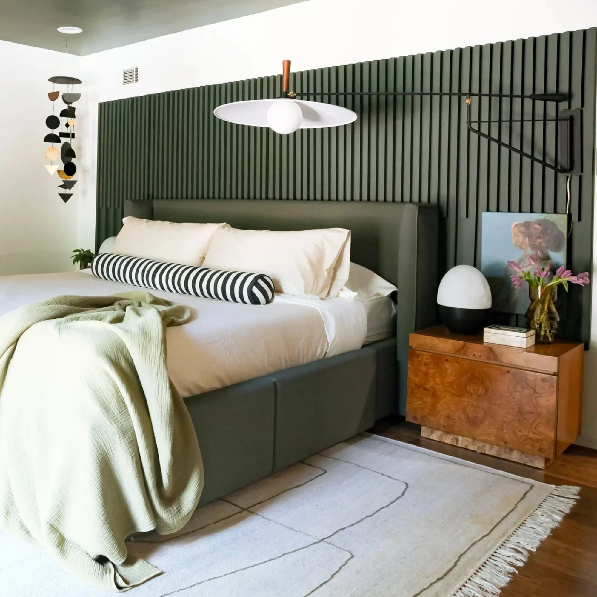 Duarte 67" Swing Arm Wall Sconce, Patina Brass/Soft Black Finish