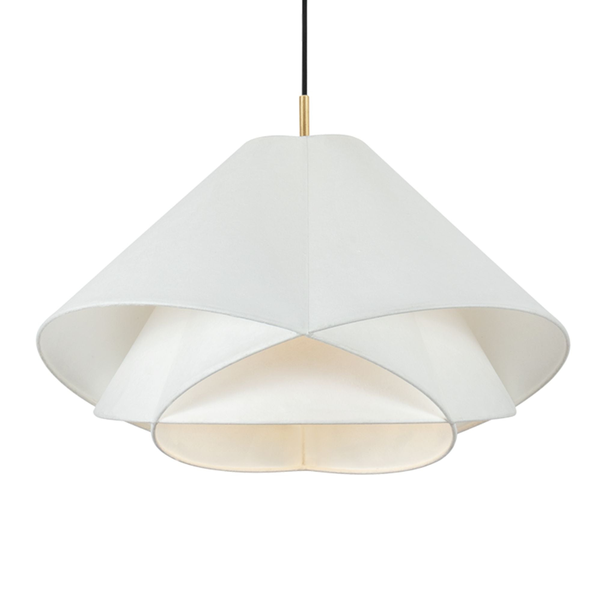 Edna 25" Pendant, Vintage Gold Leaf Finish