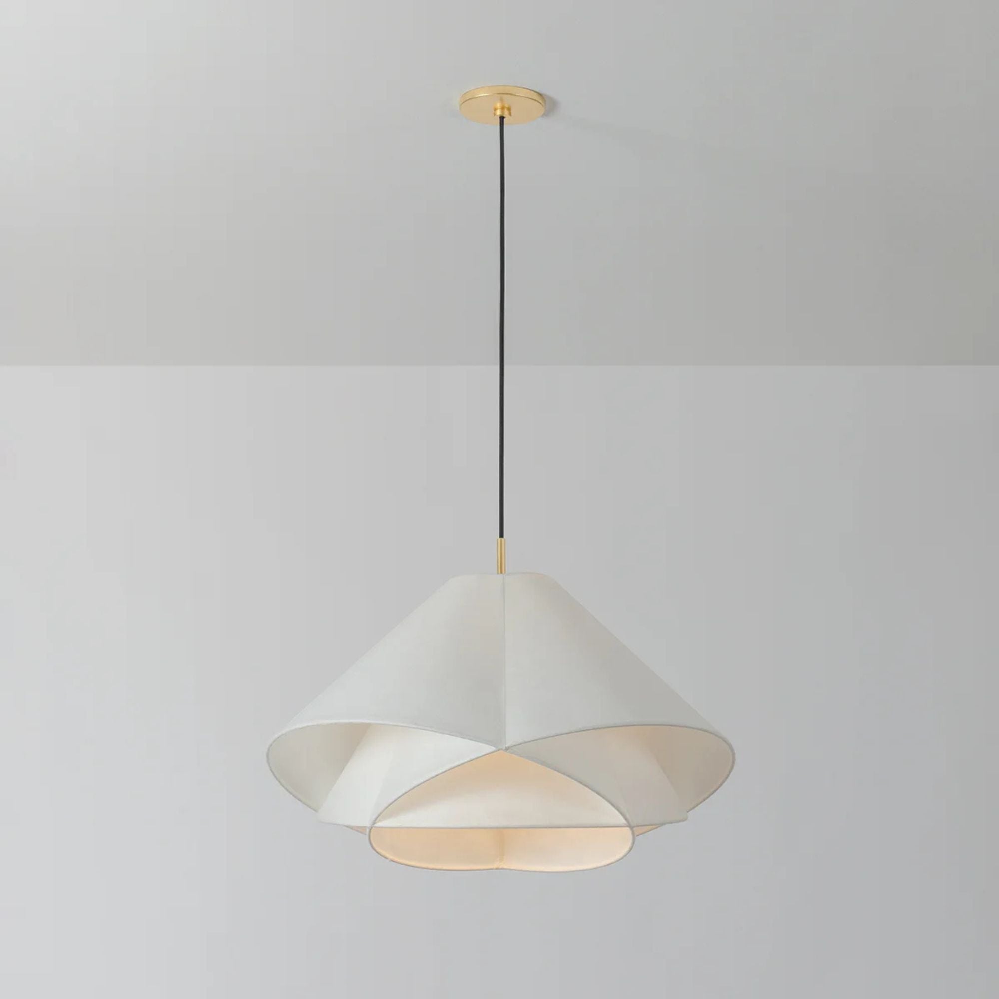 Edna 25" Pendant, Vintage Gold Leaf Finish