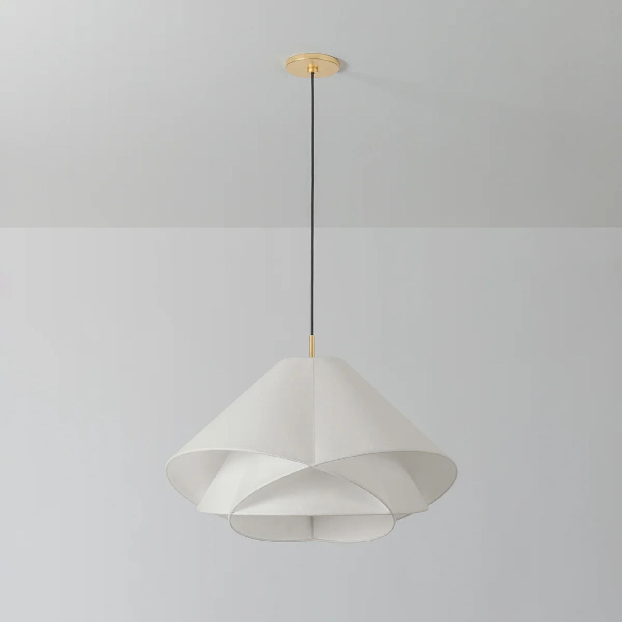 Edna 25" Pendant, Vintage Gold Leaf Finish