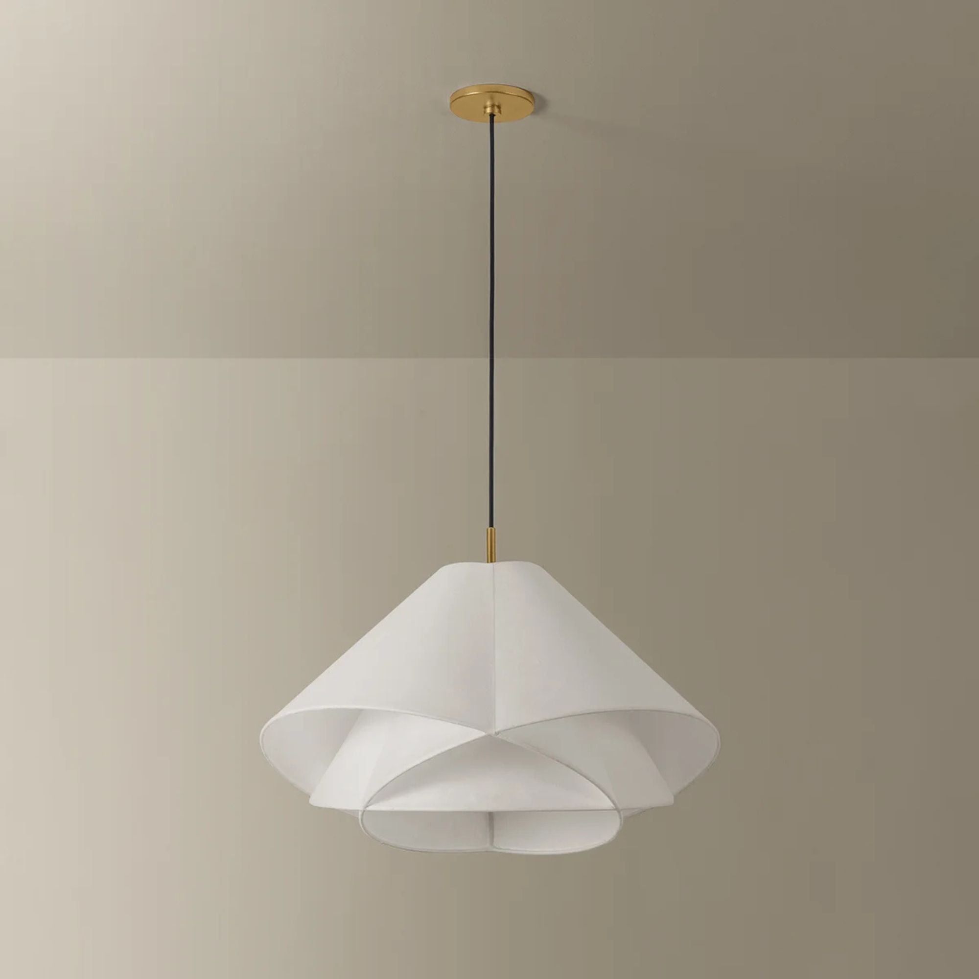Edna 25" Pendant, Vintage Gold Leaf Finish