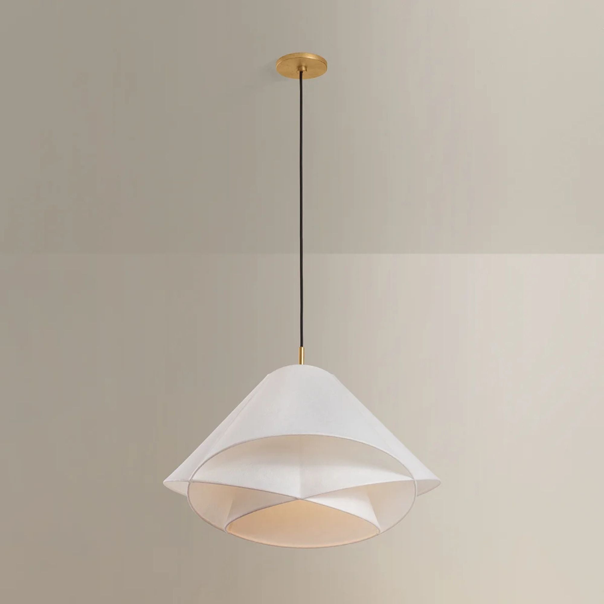 Edna 25" Pendant, Vintage Gold Leaf Finish