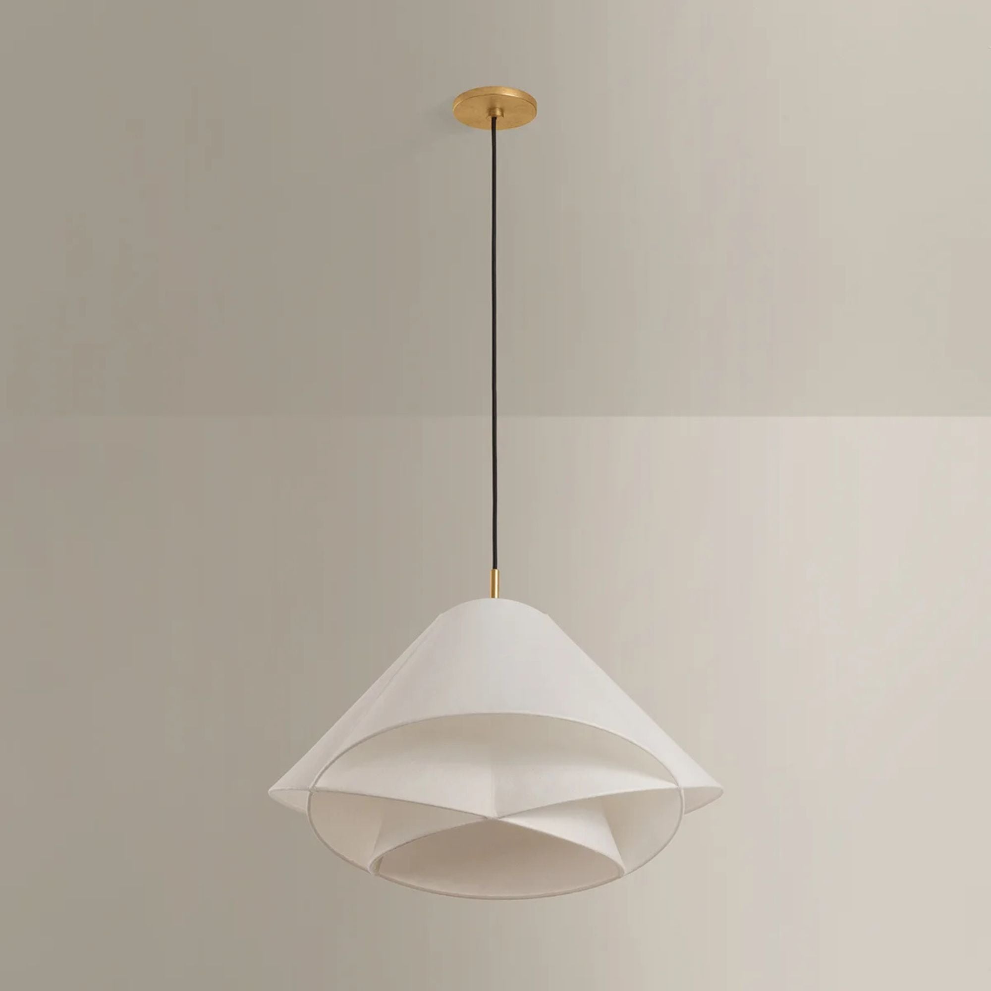 Edna 25" Pendant, Vintage Gold Leaf Finish