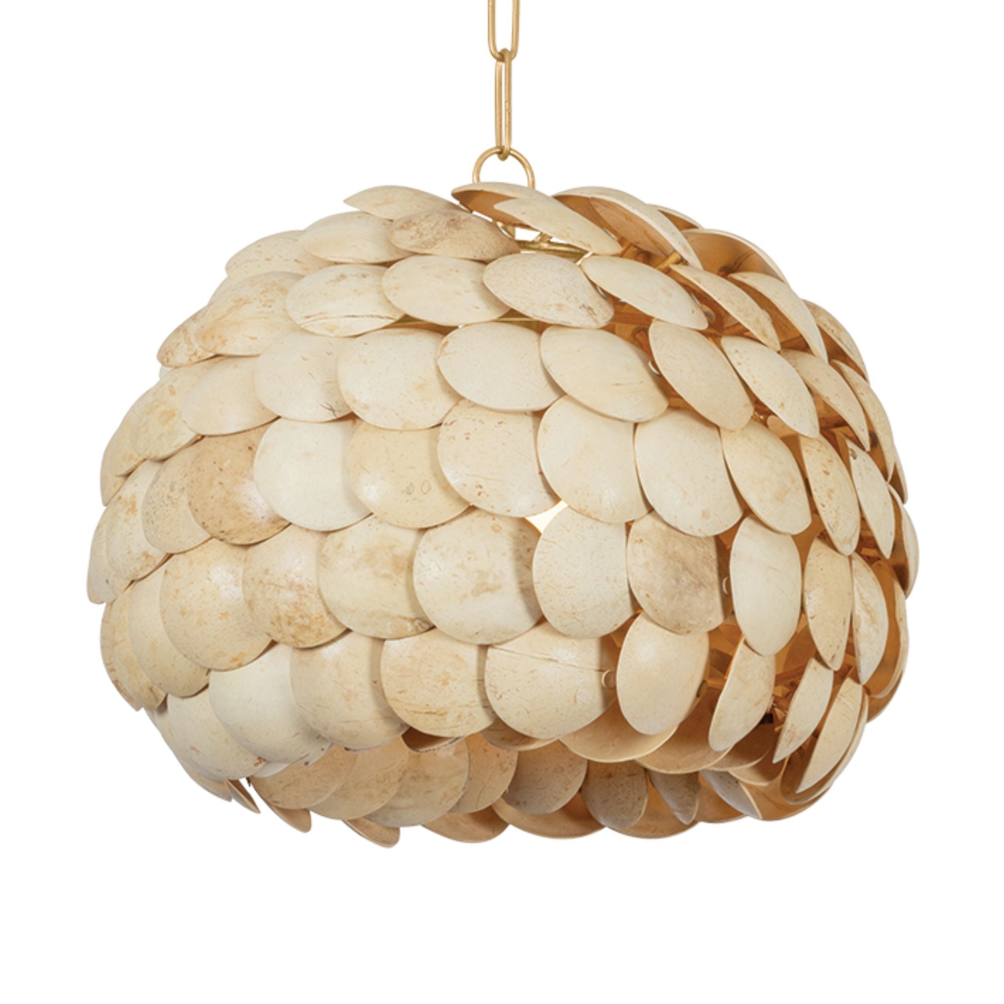 Edric 21" Pendant, Vintage Gold Leaf Finish