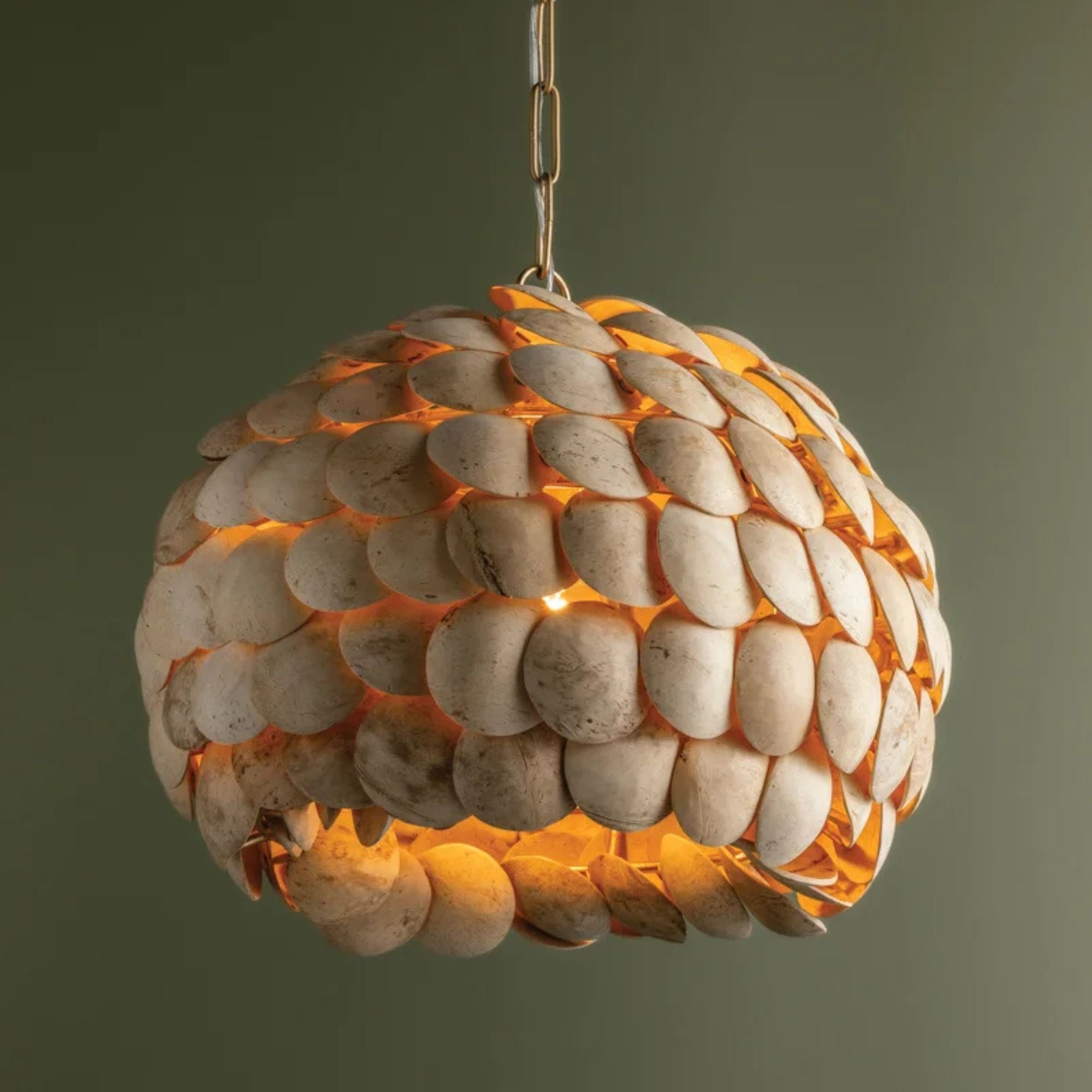 Edric 21" Pendant, Vintage Gold Leaf Finish