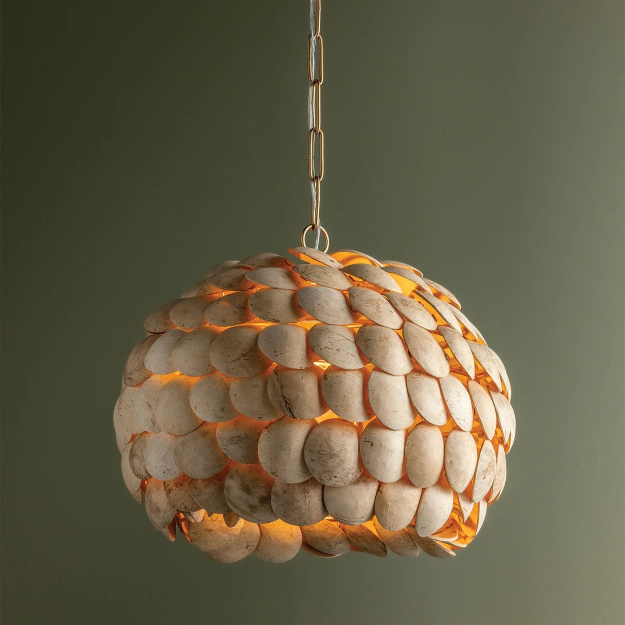 Edric 21" Pendant, Vintage Gold Leaf Finish