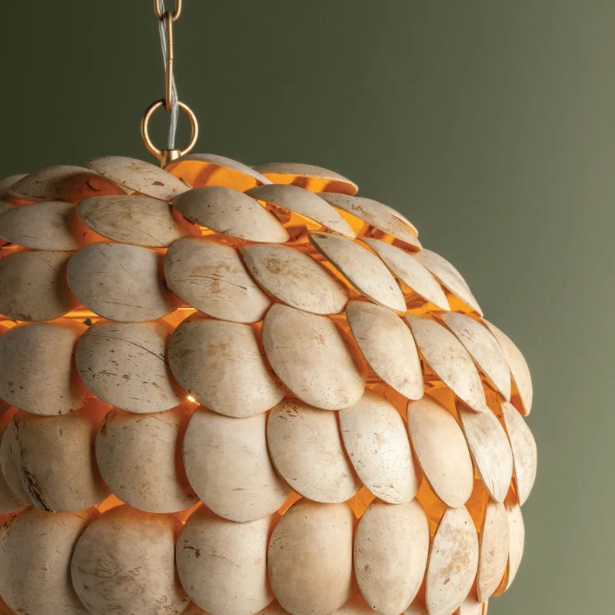 Edric 21" Pendant, Vintage Gold Leaf Finish