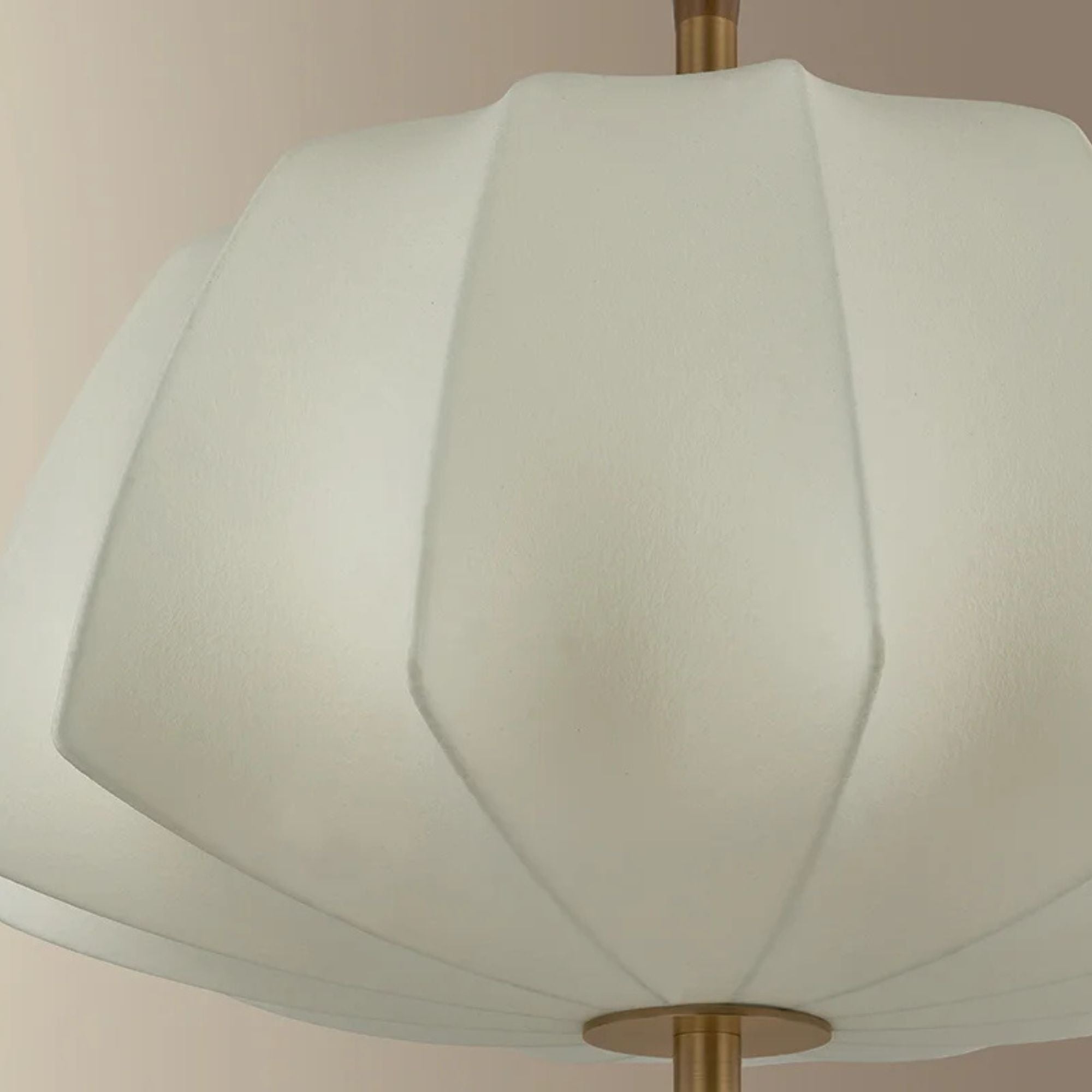Troy Flinders 20 in. Pendant Light, Patina Brass with Cream Polymer Fabric Shade