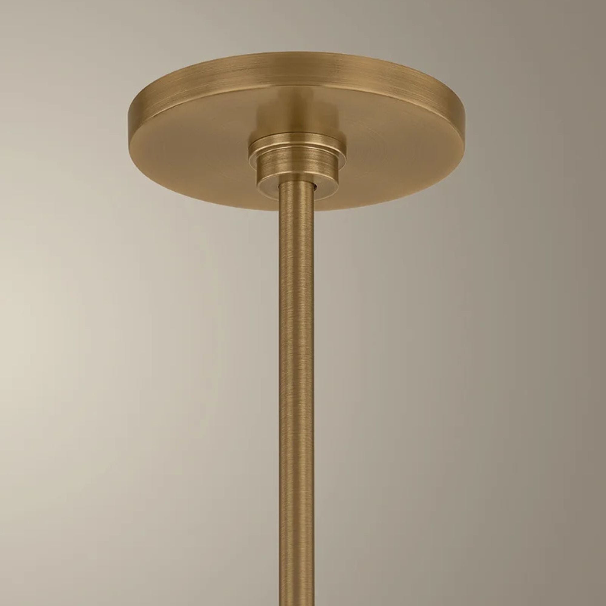 Troy Flinders 20 in. Pendant Light, Patina Brass with Cream Polymer Fabric Shade