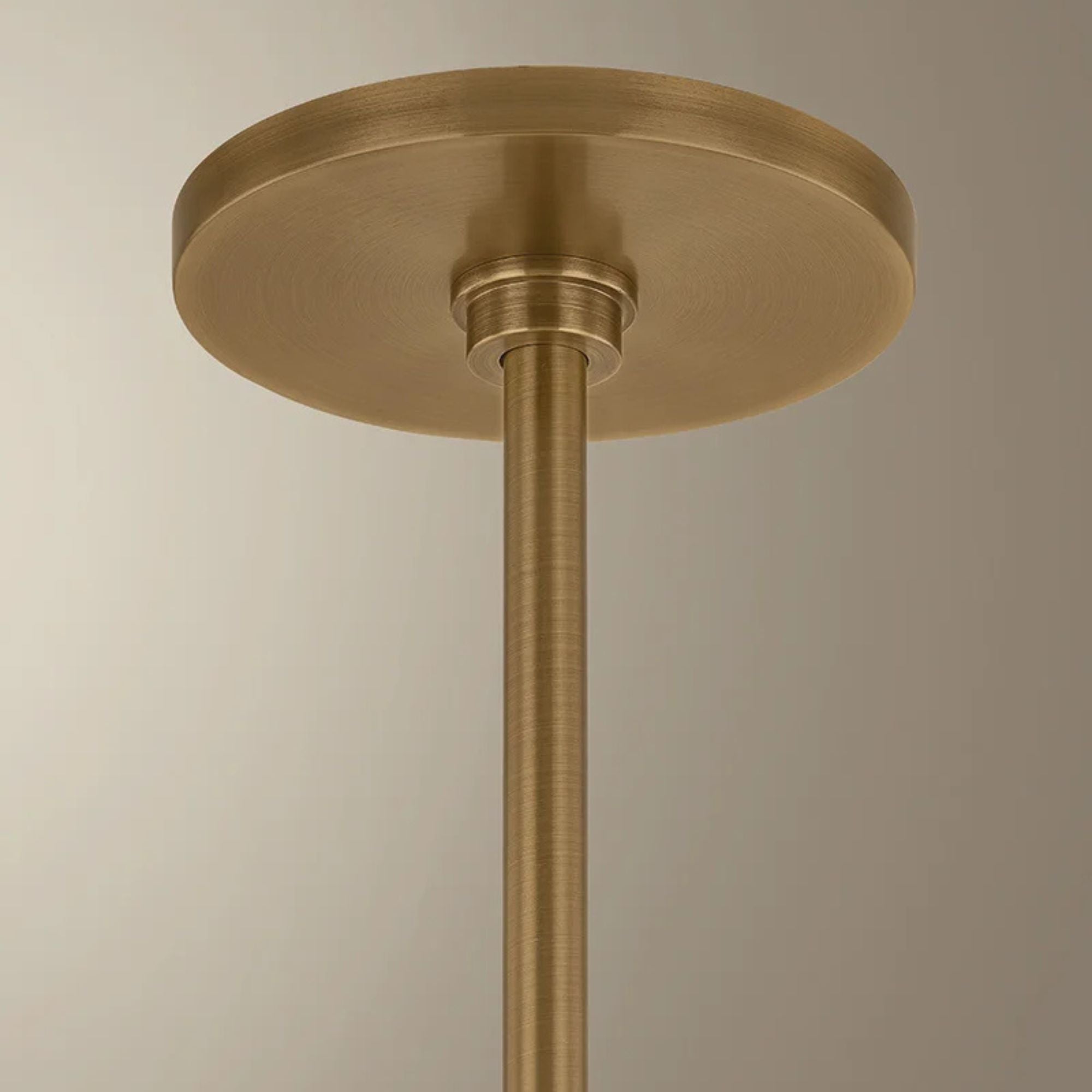 Troy Flinders 32.25 in. Pendant Light, Patina Brass with Cream Polymer Fabric Shade