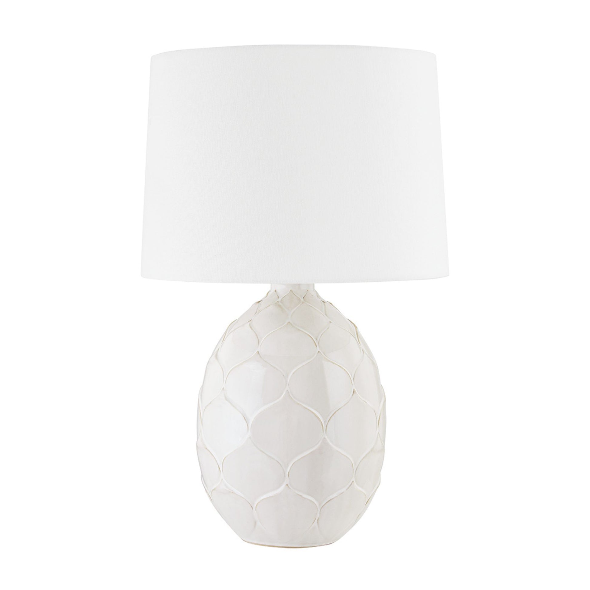 Troy Lighting - Gardena 23" Table Lamp, Patina Brass/Ceramic Reactive White Finish | Bees Lighting
