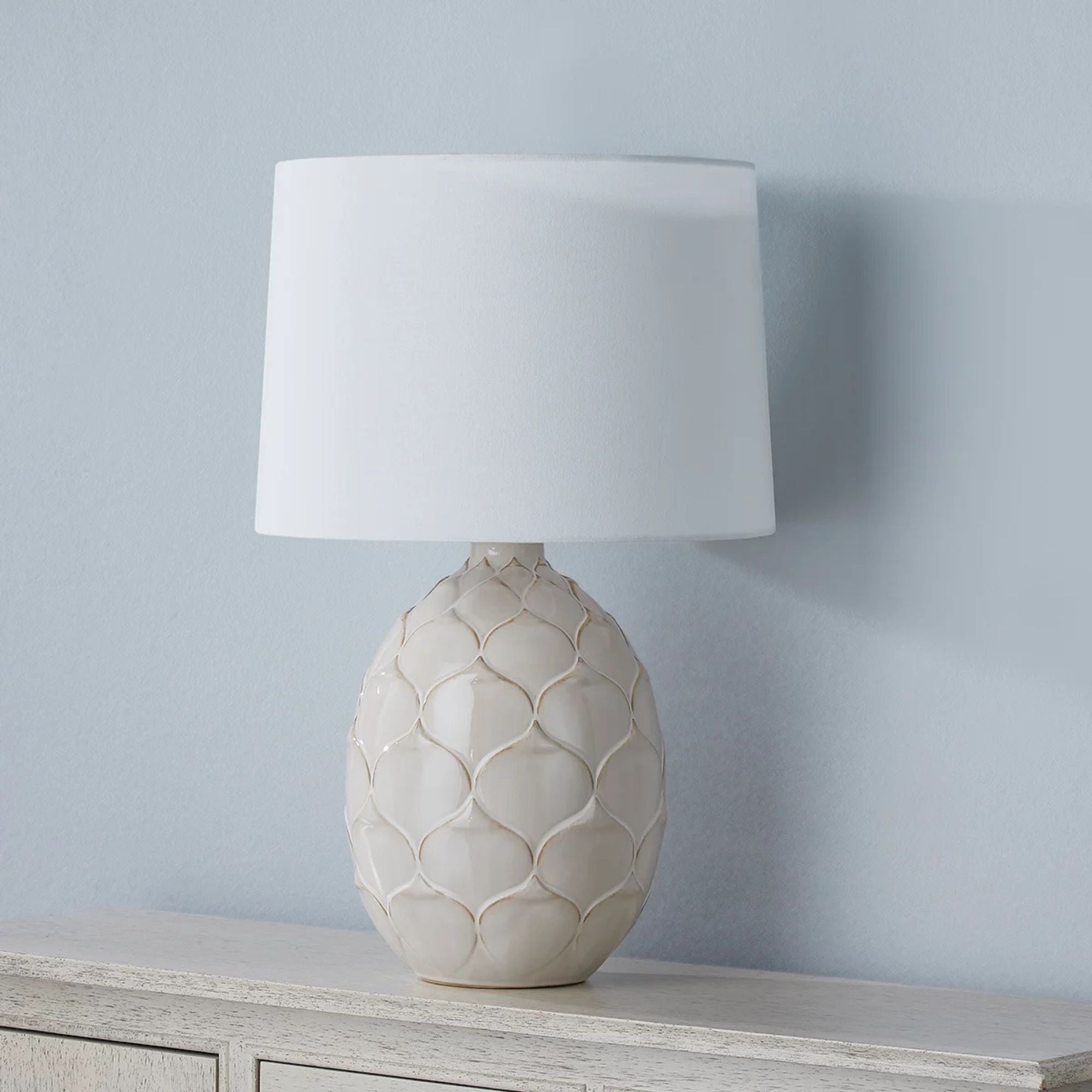 Troy Lighting - Gardena 23" Table Lamp, Patina Brass/Ceramic Reactive White Finish | Bees Lighting