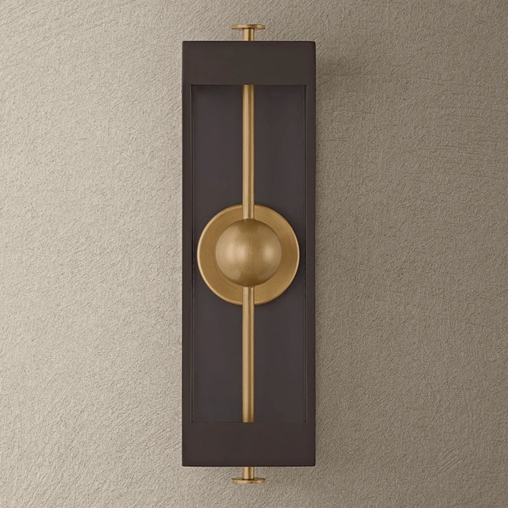 Troy Garvey 21 in. Wall Sconce, Textured Bronze & Patina Brass with Clear Glass