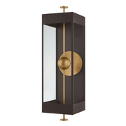 Troy Garvey Wall Sconce, Textured Bronze & Patina Brass with Clear Glass
