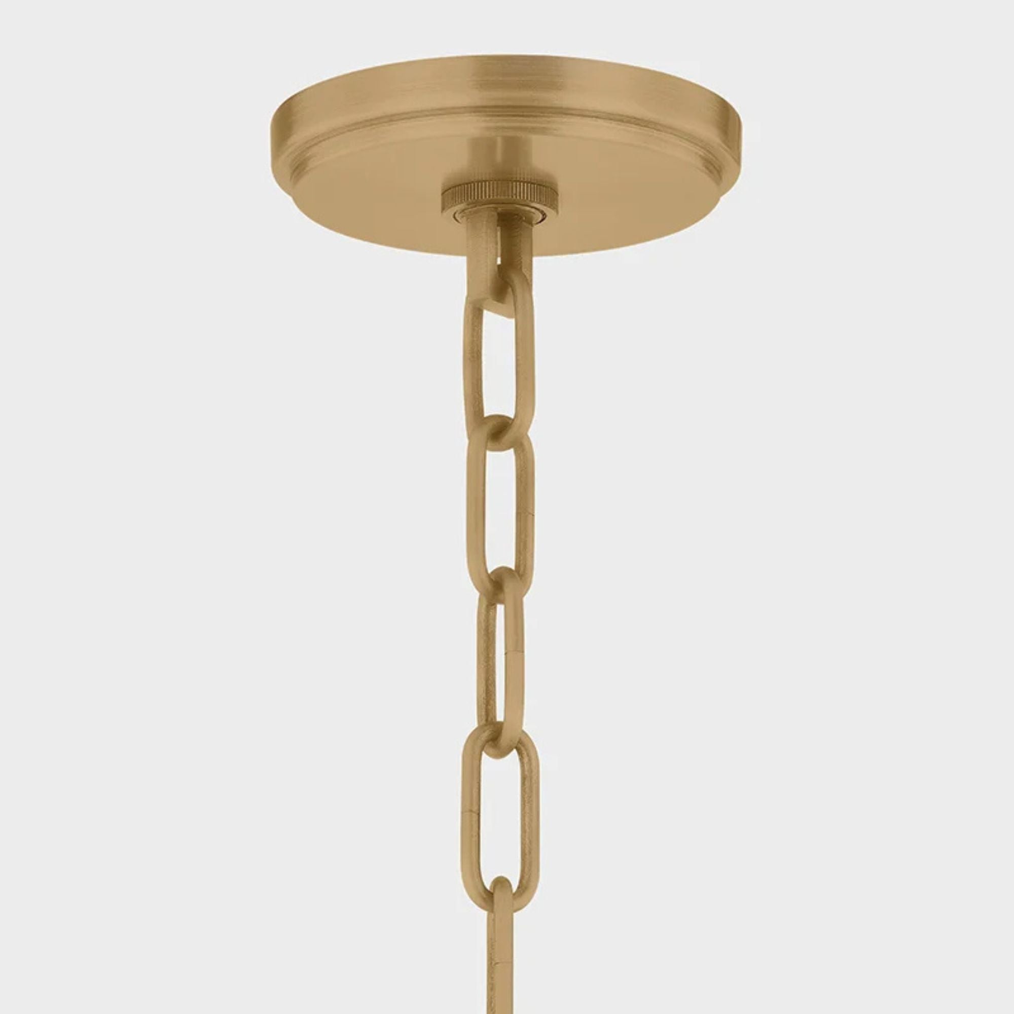 Troy Glint 16.75 in. Pendant Light, Patina Brass with Holophane Glass