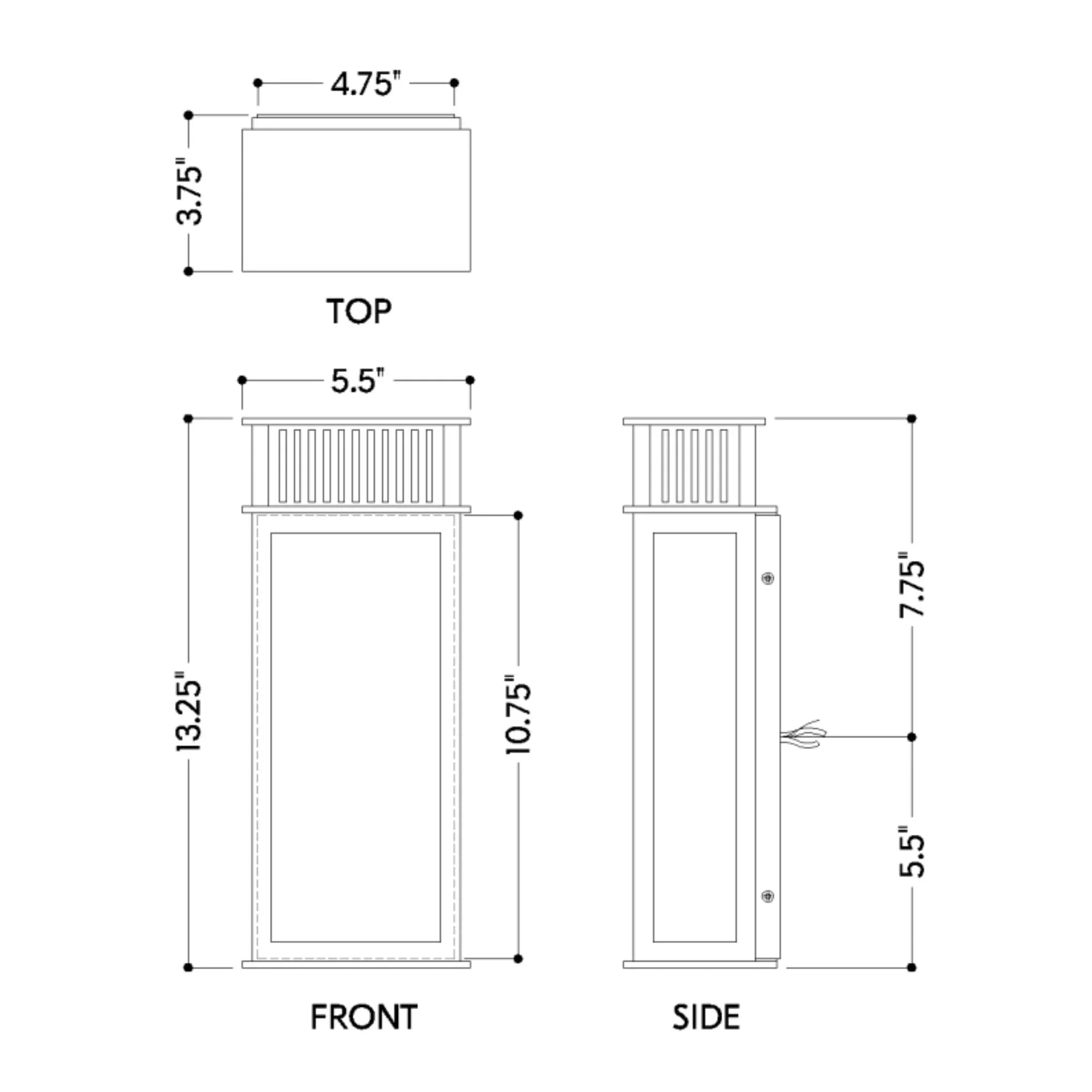 Gridley 13" Outdoor Wall Sconce, Textured Black Finish