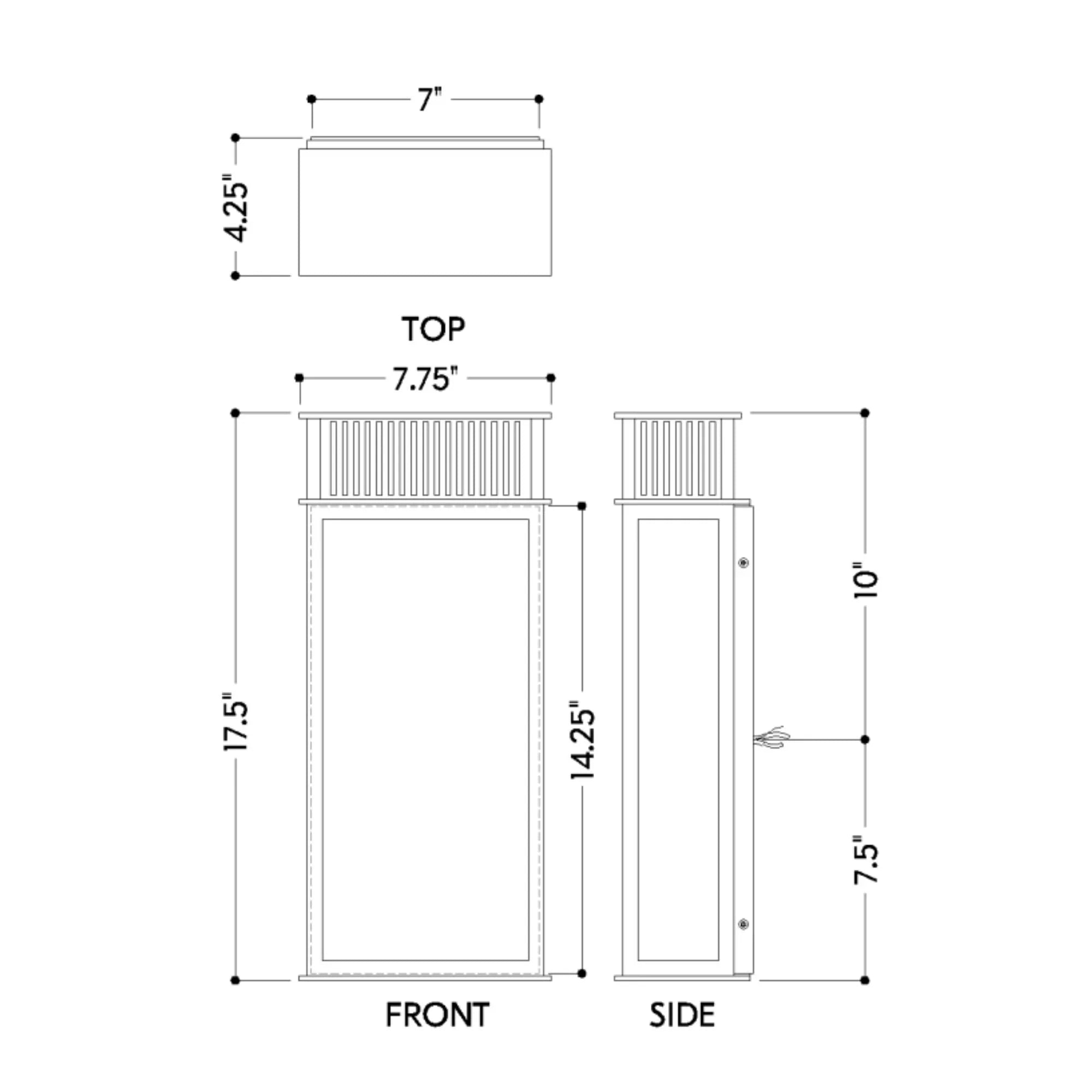 Gridley 18" 2-Light Outdoor Wall Sconce, Textured Black Finish