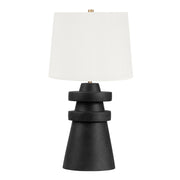 Troy Lighting - Grover 25" Table Lamp, Patina Brass/Ceramic Charcoal Finish | Bees Lighting