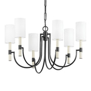 Gustine 31" 6-Light Chandelier, Forged Iron Finish