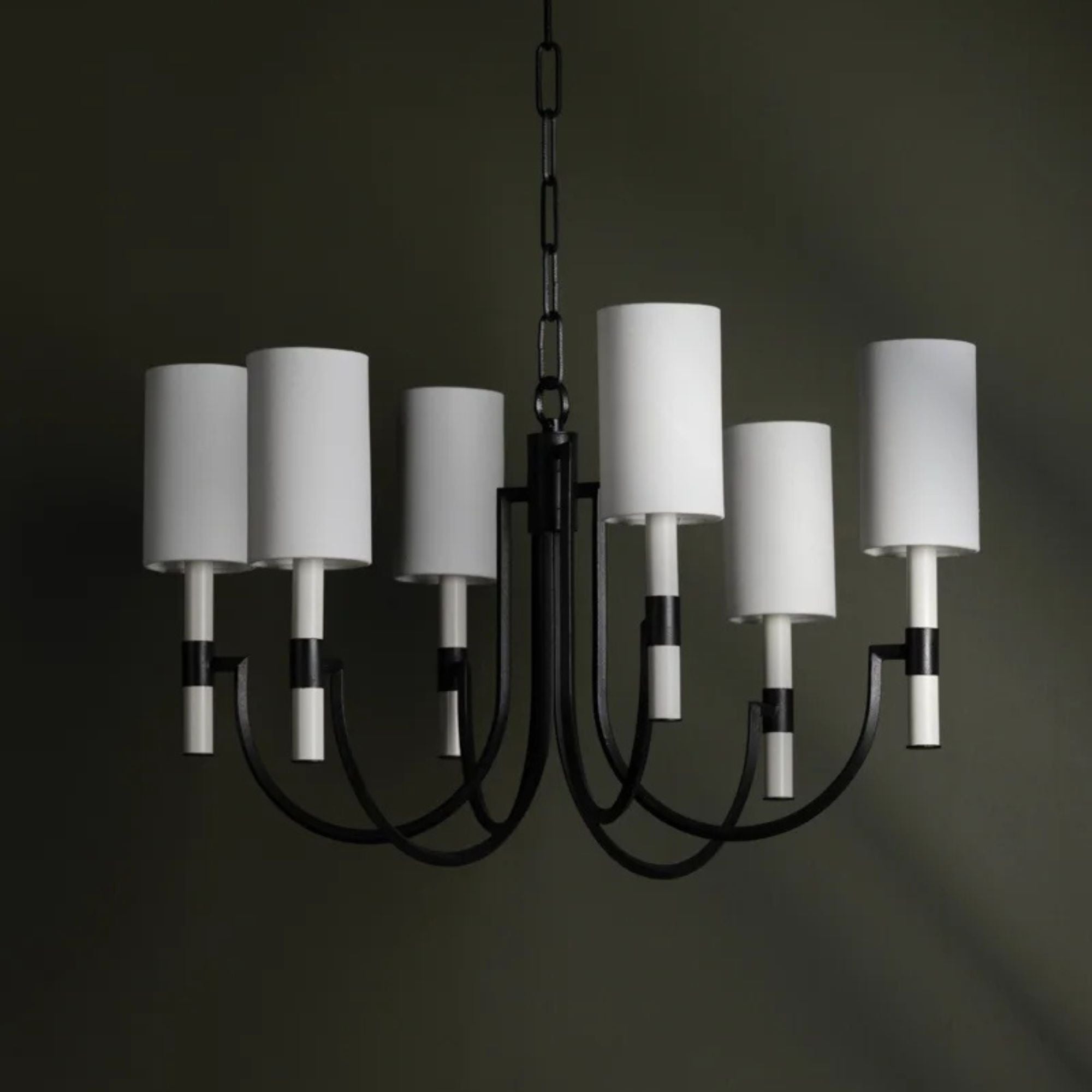 Gustine 31" 6-Light Chandelier, Forged Iron Finish