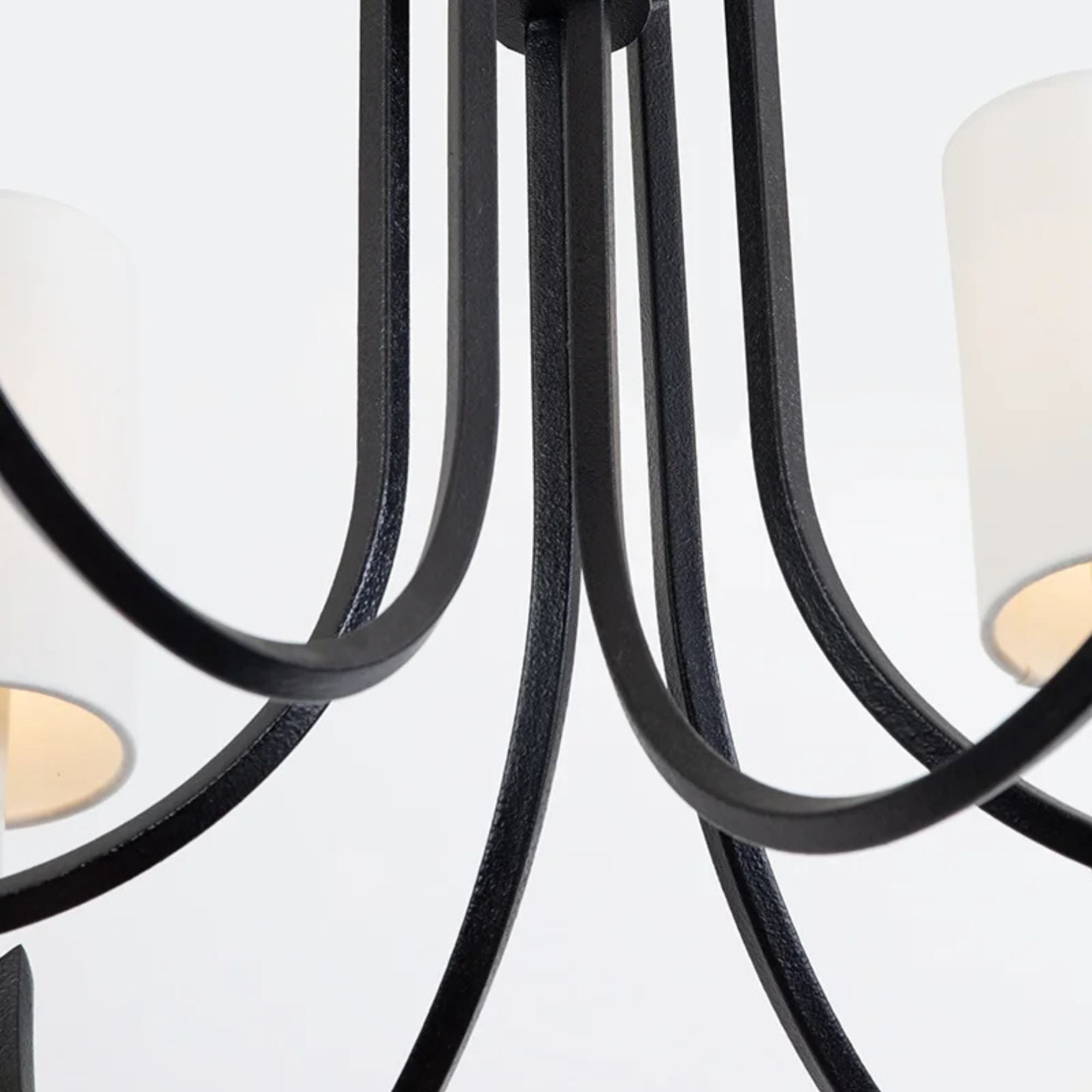 Gustine 42" 8-Light Chandelier, Forged Iron Finish