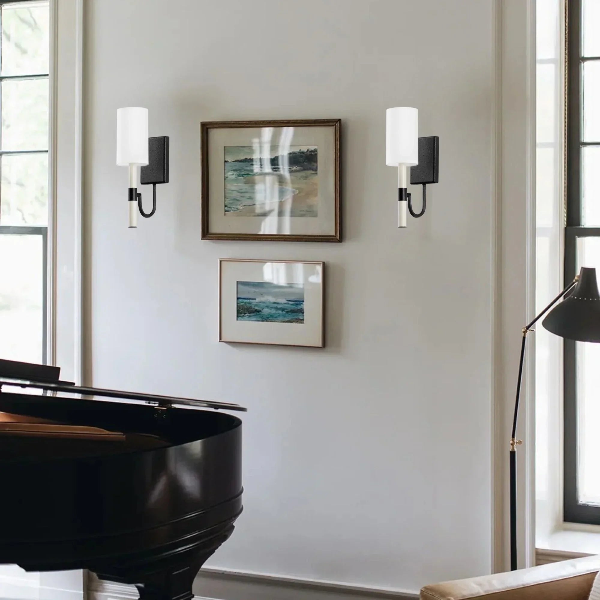 Gustine 14" Wall Sconce, Forged Iron Finish